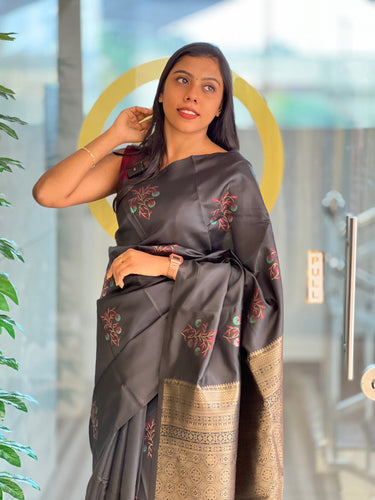 Zari Weaved Semi Silk Saree | KAC225