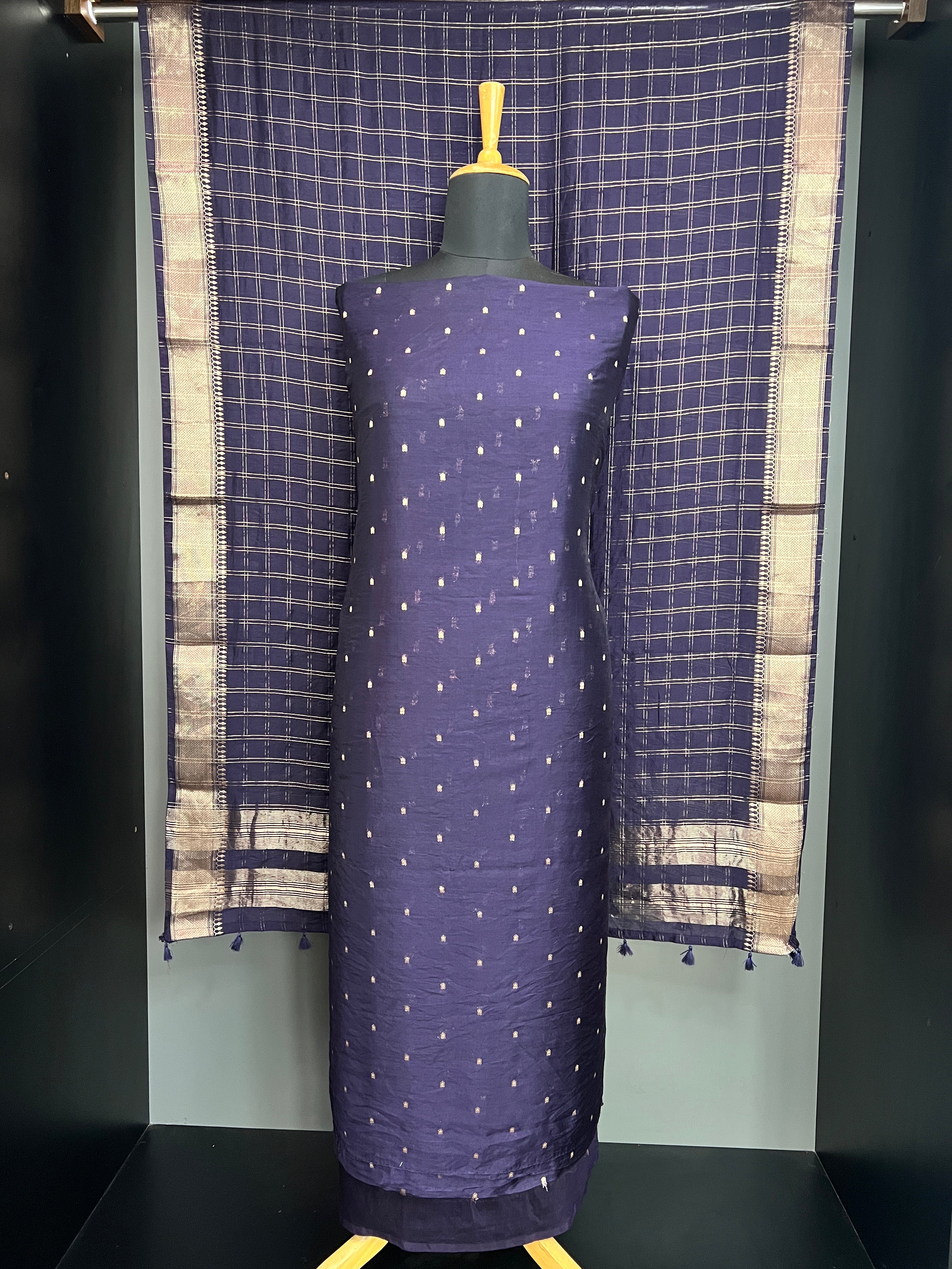 Banarasi Woven Semi Chanderi Salwar Set | YNG764