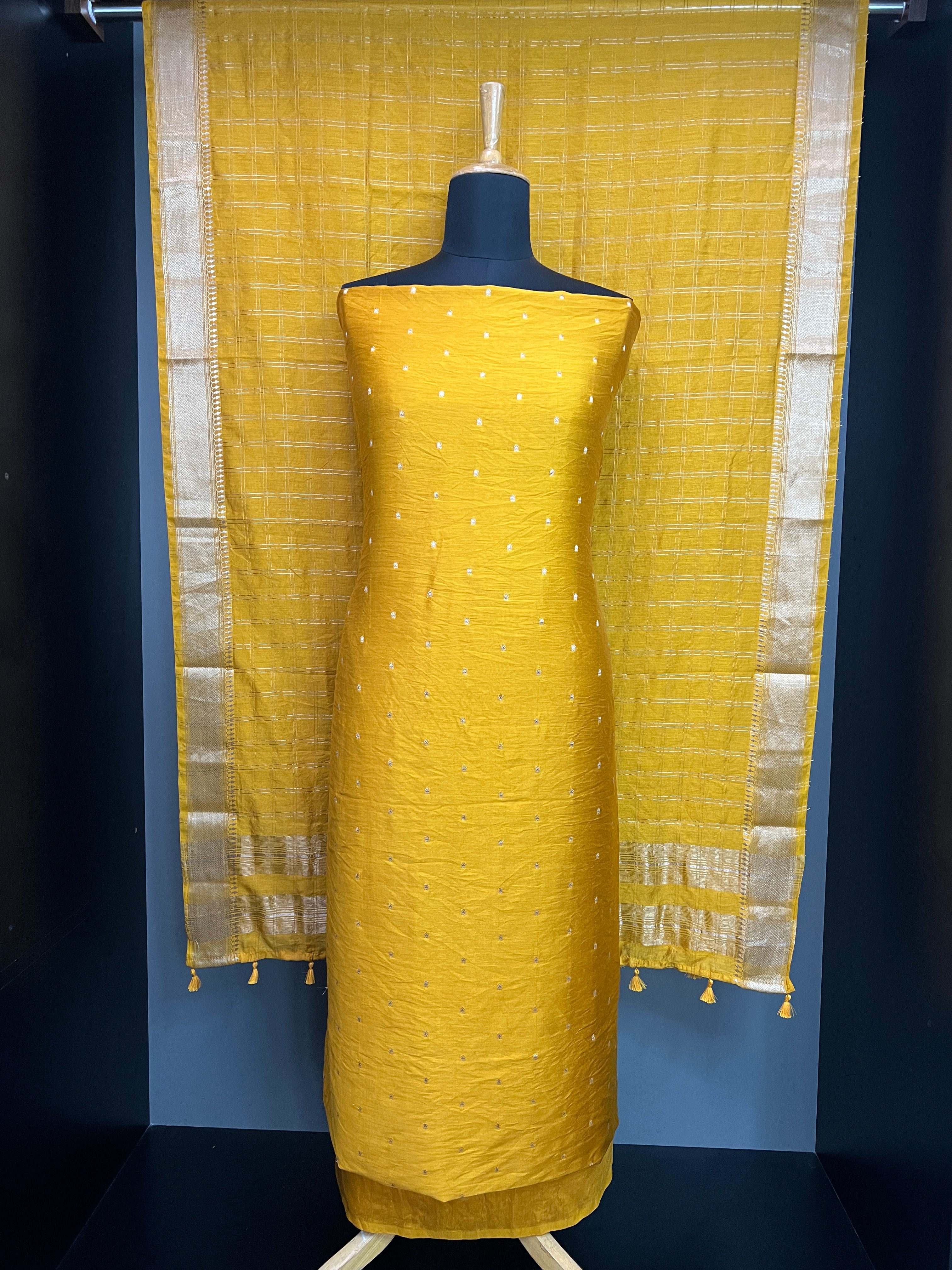 Banarasi Woven Semi Chanderi Salwar Set | YNG767