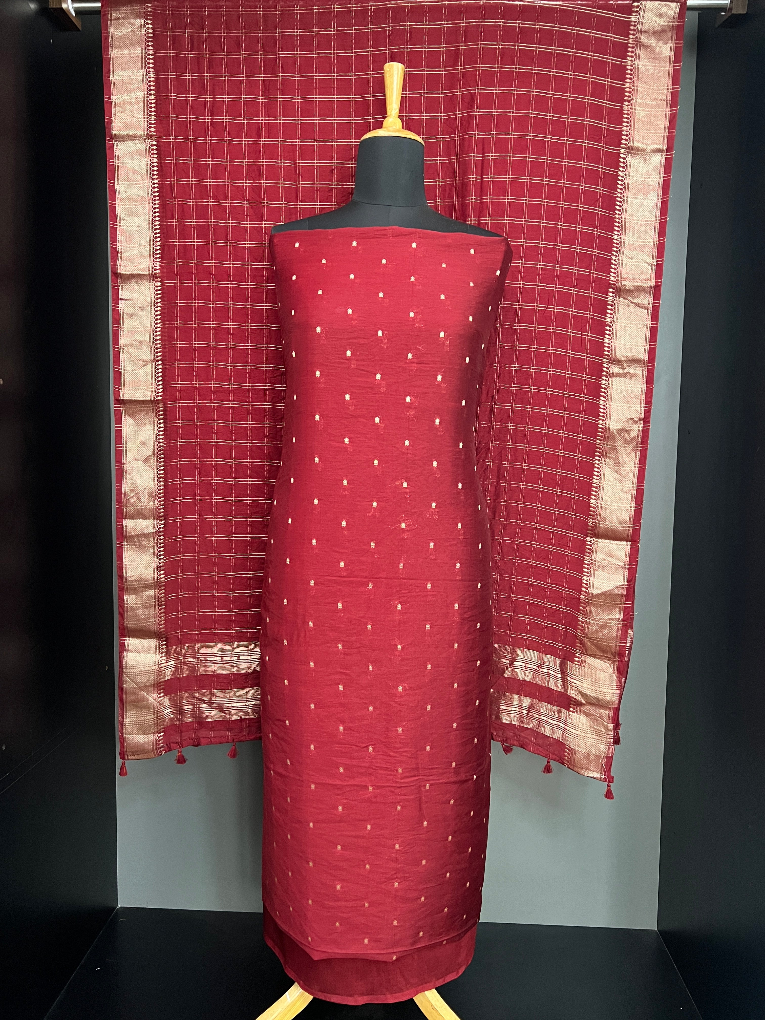 Banarasi Woven Semi Chanderi Salwar Set | YNG769