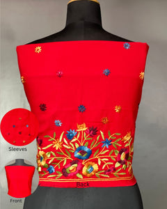 Hand Embroidery Cotton Blouse Material | OS401