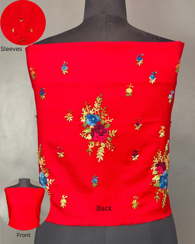 Hand Embroidery Cotton Blouse Material | OS398