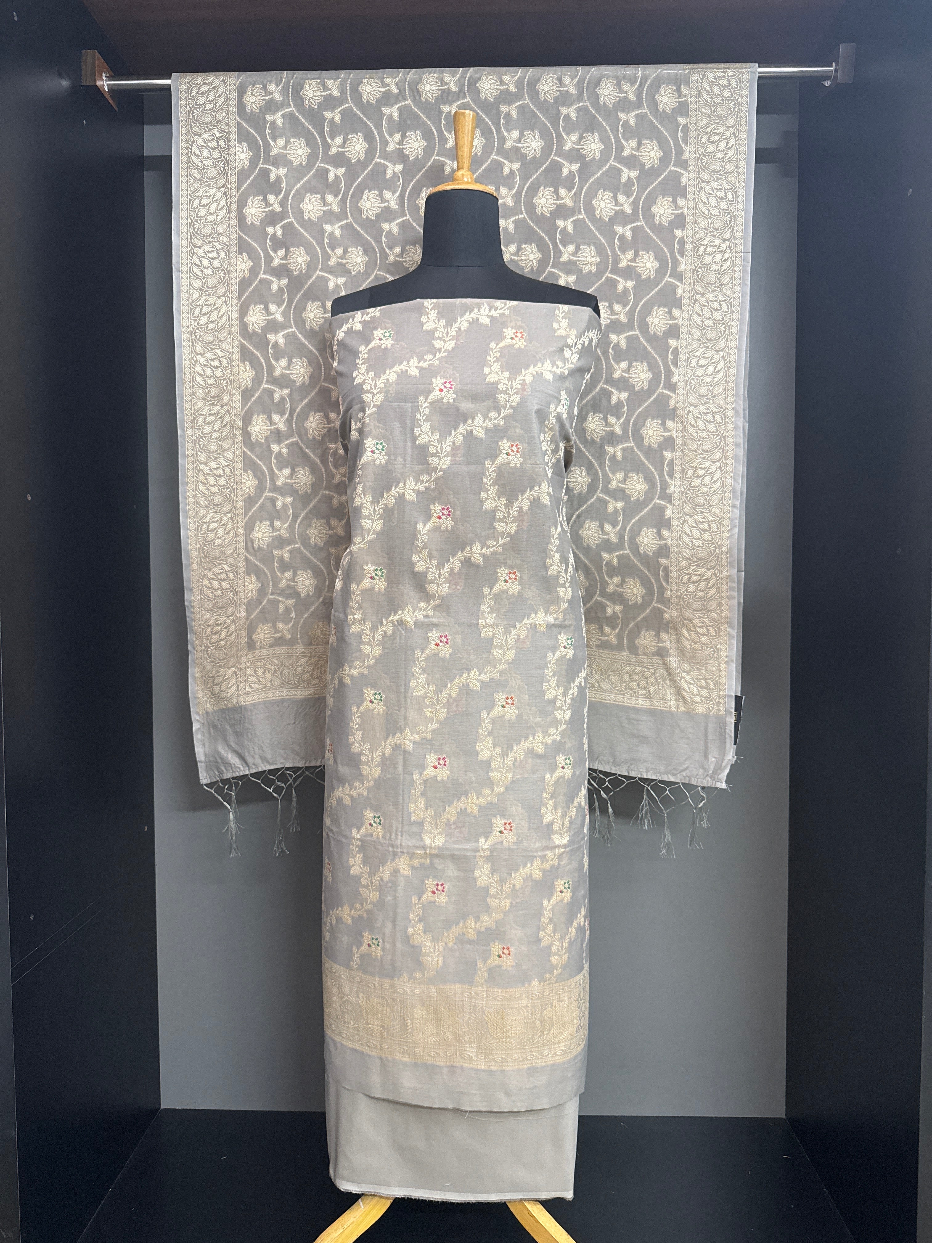Meenakari Pattern Chanderi Salwar Set | EG106