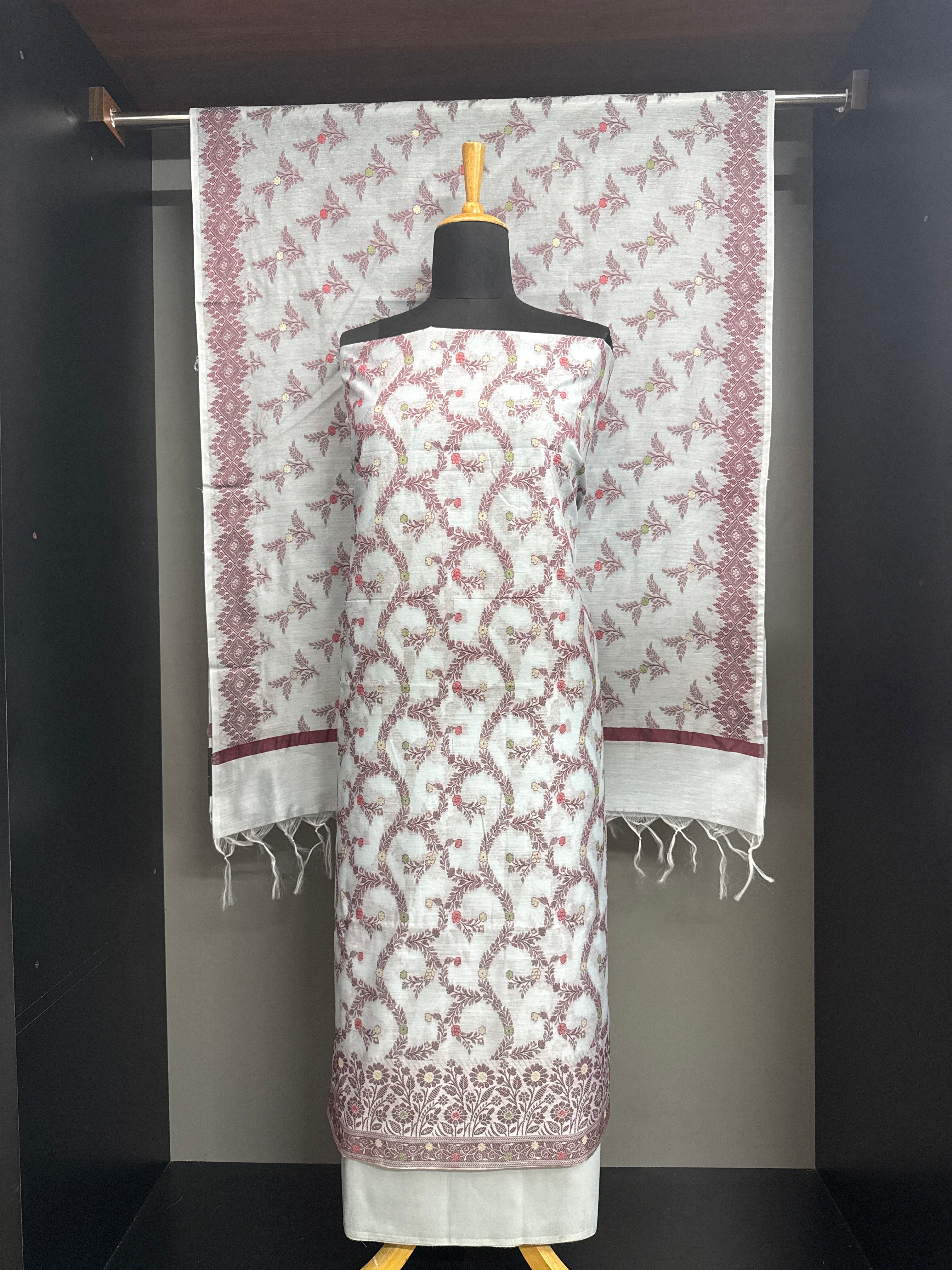 Meenakari Pattern Chanderi Salwar Set | EG103