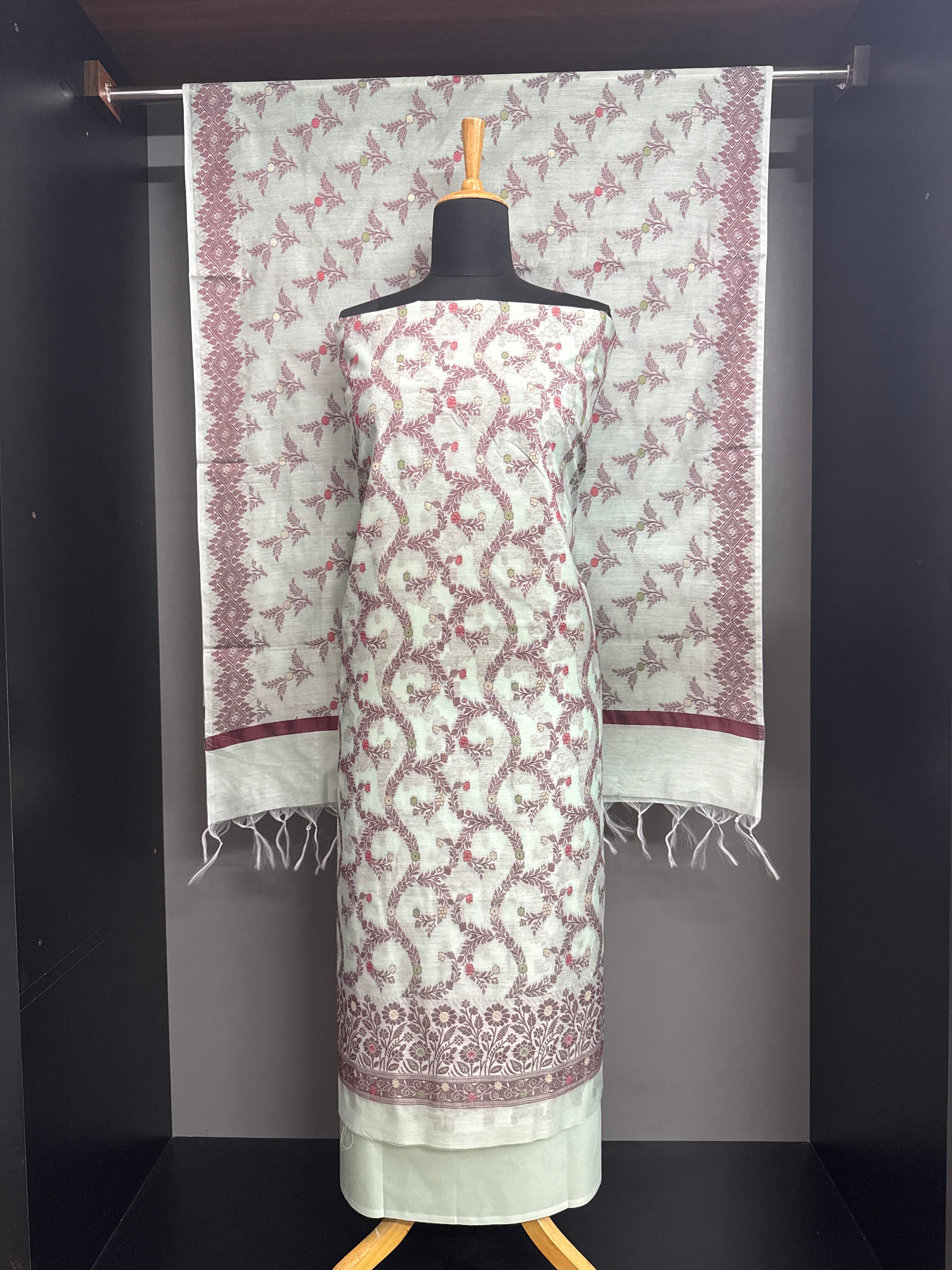 Meenakari Pattern Chanderi Salwar Set | EG102