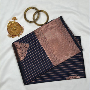 Line Weaving Pattern Semi Silk Saree | TR102