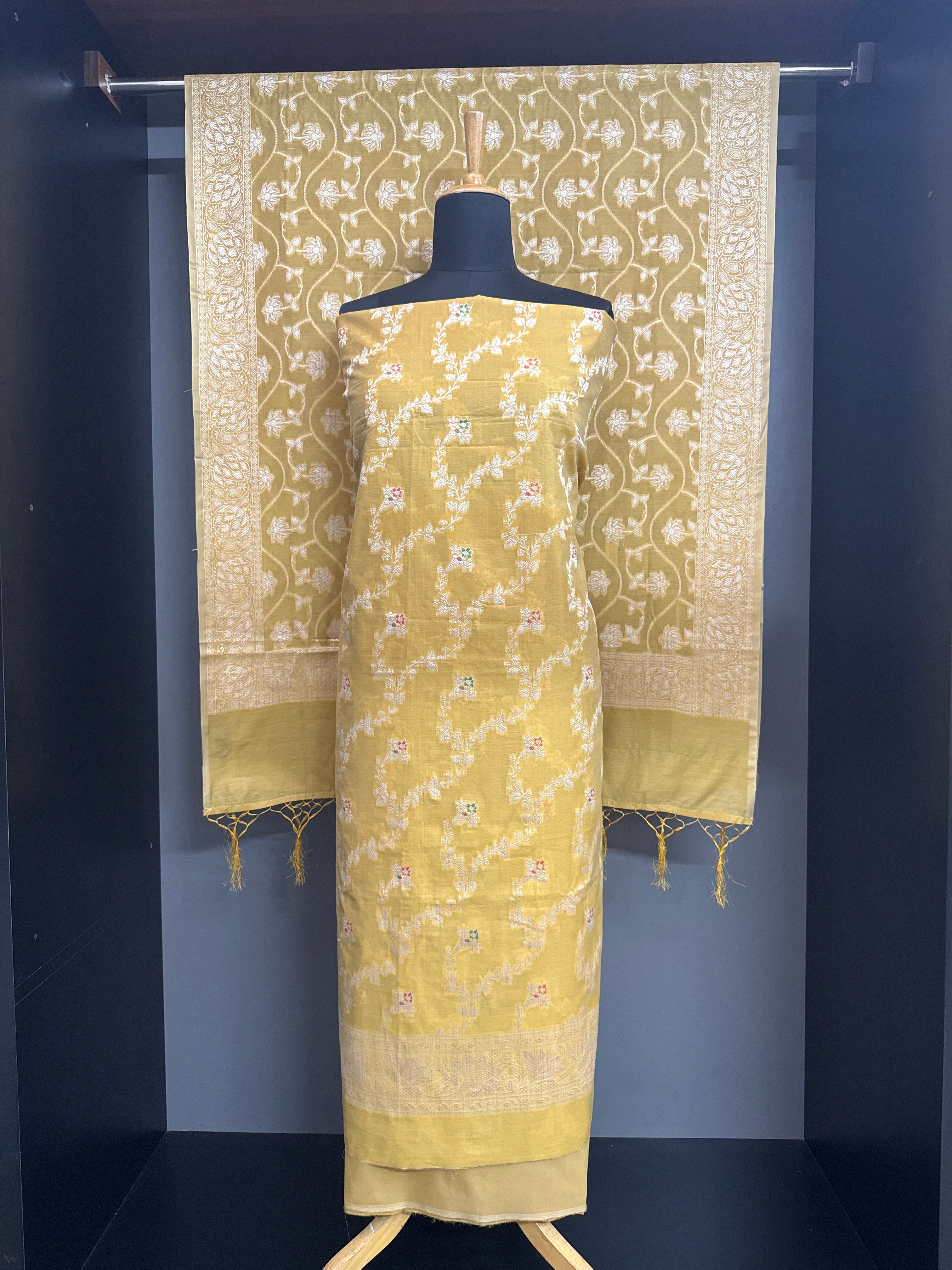 Meenakari Pattern Chanderi Salwar Set | EG105