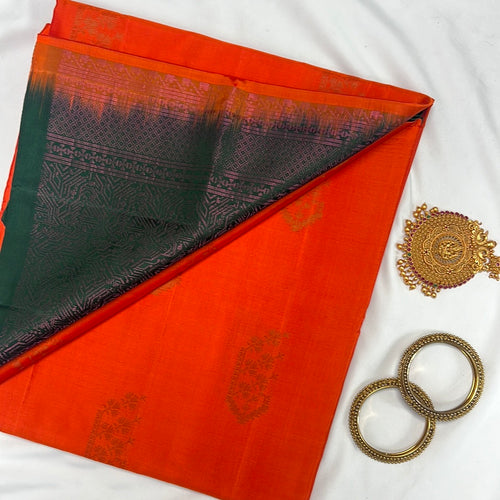 Antique Zari Weaving Buta Design Soft Silk Kanchipuram Saree | TT109