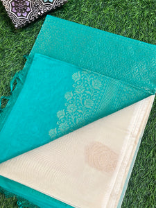Buta Pattern Kora Silk Finish Saree | PRS114