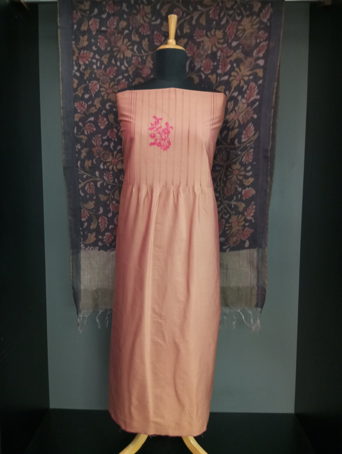 PV Material Single-Thread Floral Embroidered Salwar Set | HAK106