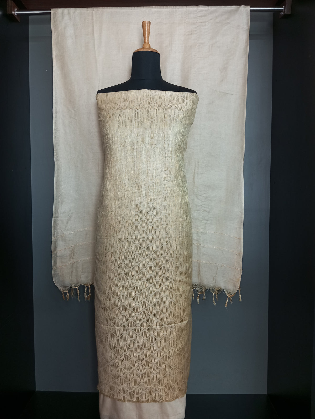 Jacquard Weaved Staple Cotton Salwar Set | NHH657