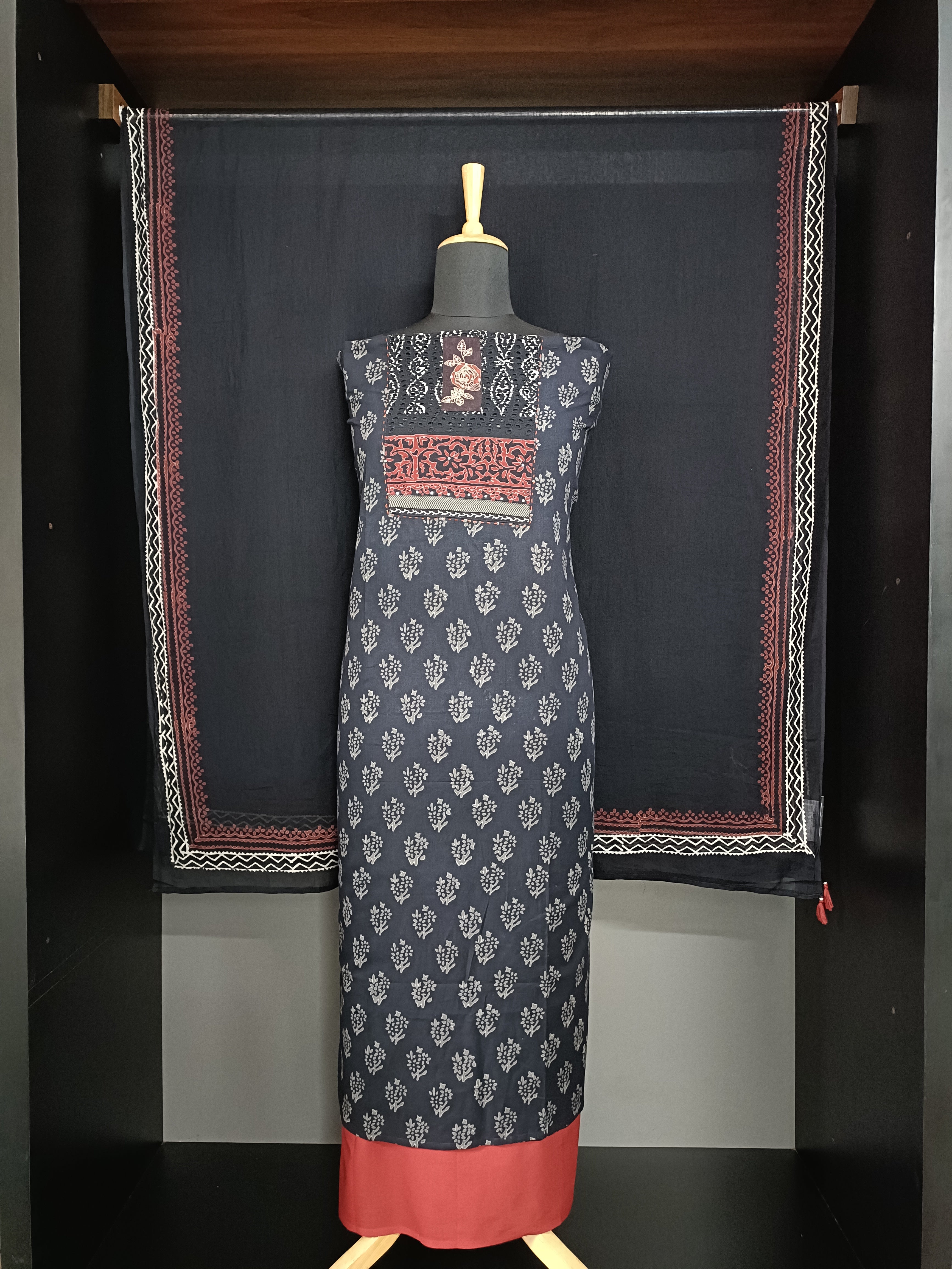 Hand Block Printed Cotton Salwar Set | MF287