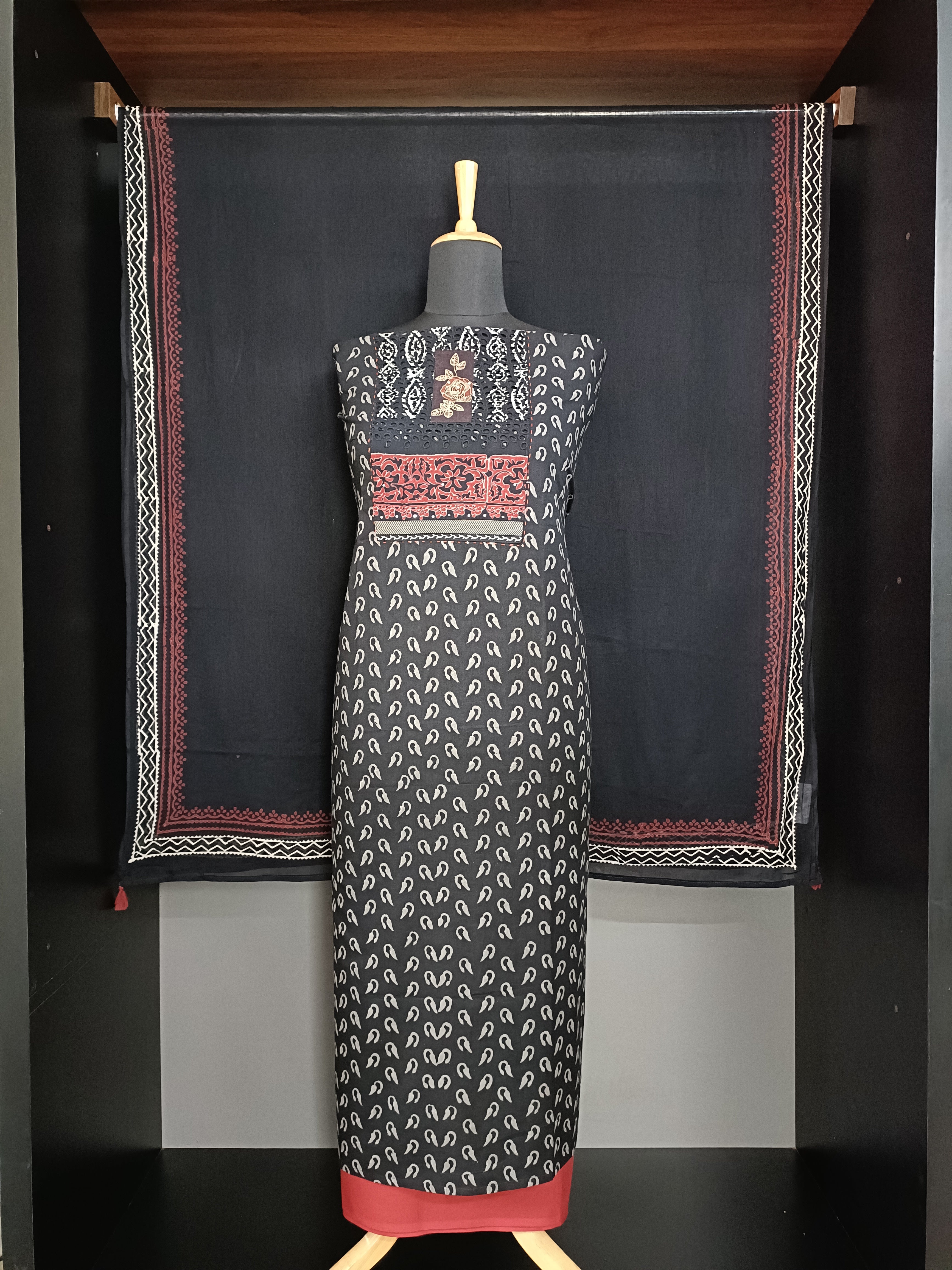 Hand Block Printed Cotton Salwar Set | MF288