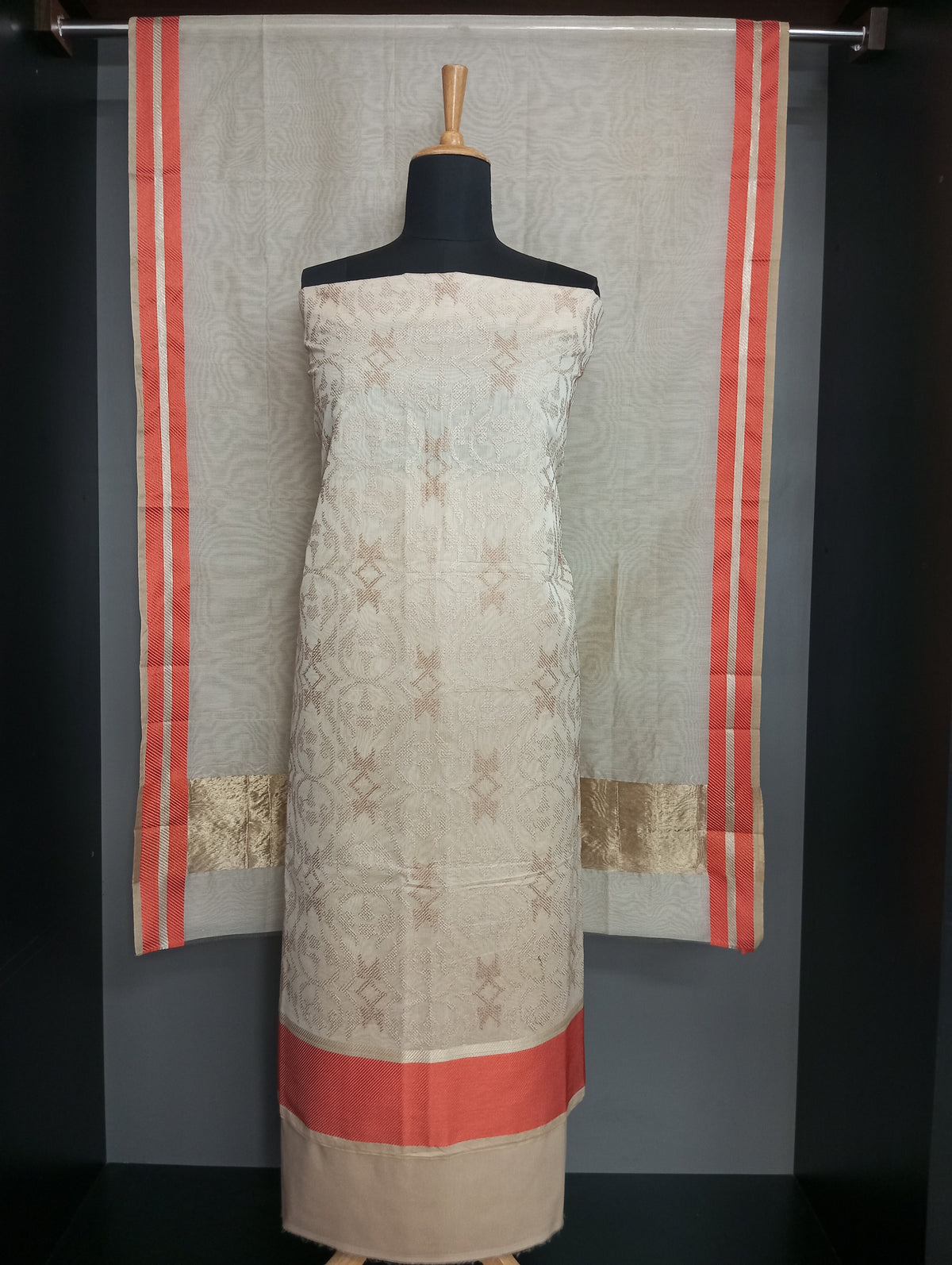 Embroidered Chanderi Salwar Set  | MM686