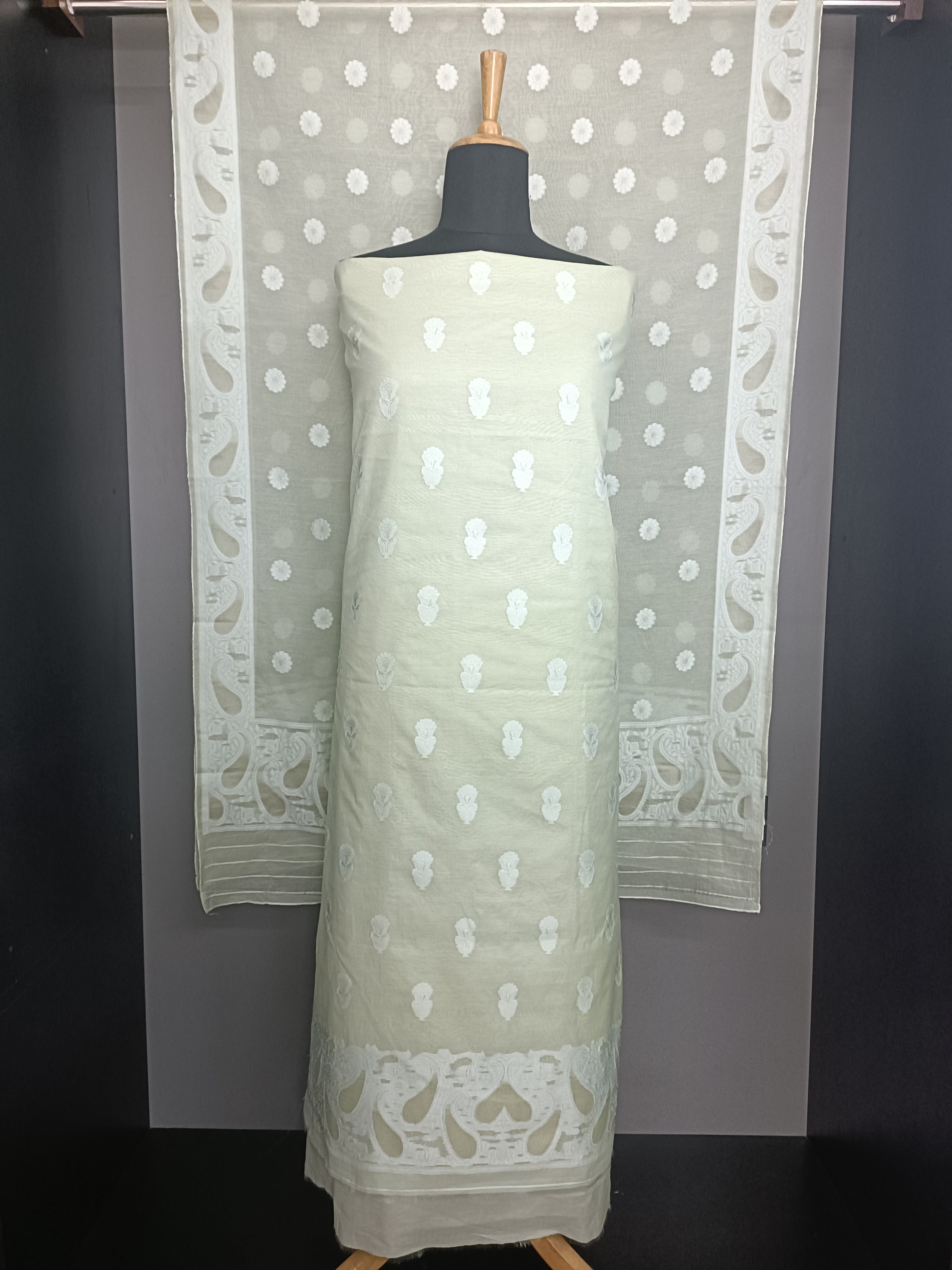 Jamdani WovenPattern Chanderi Salwar Set | EG117