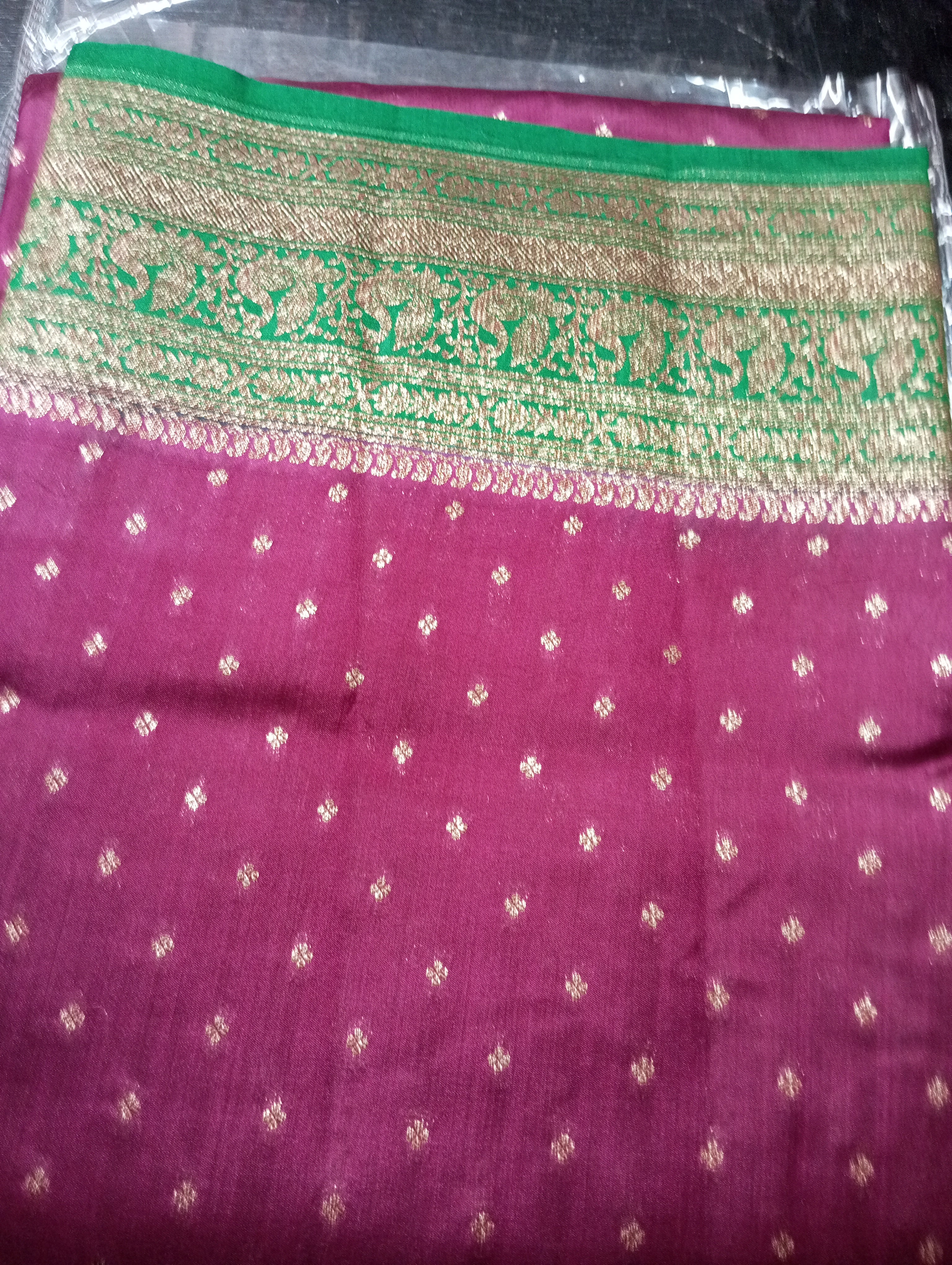 Kathan Woven Pattern Raw Silk Saree | GA134