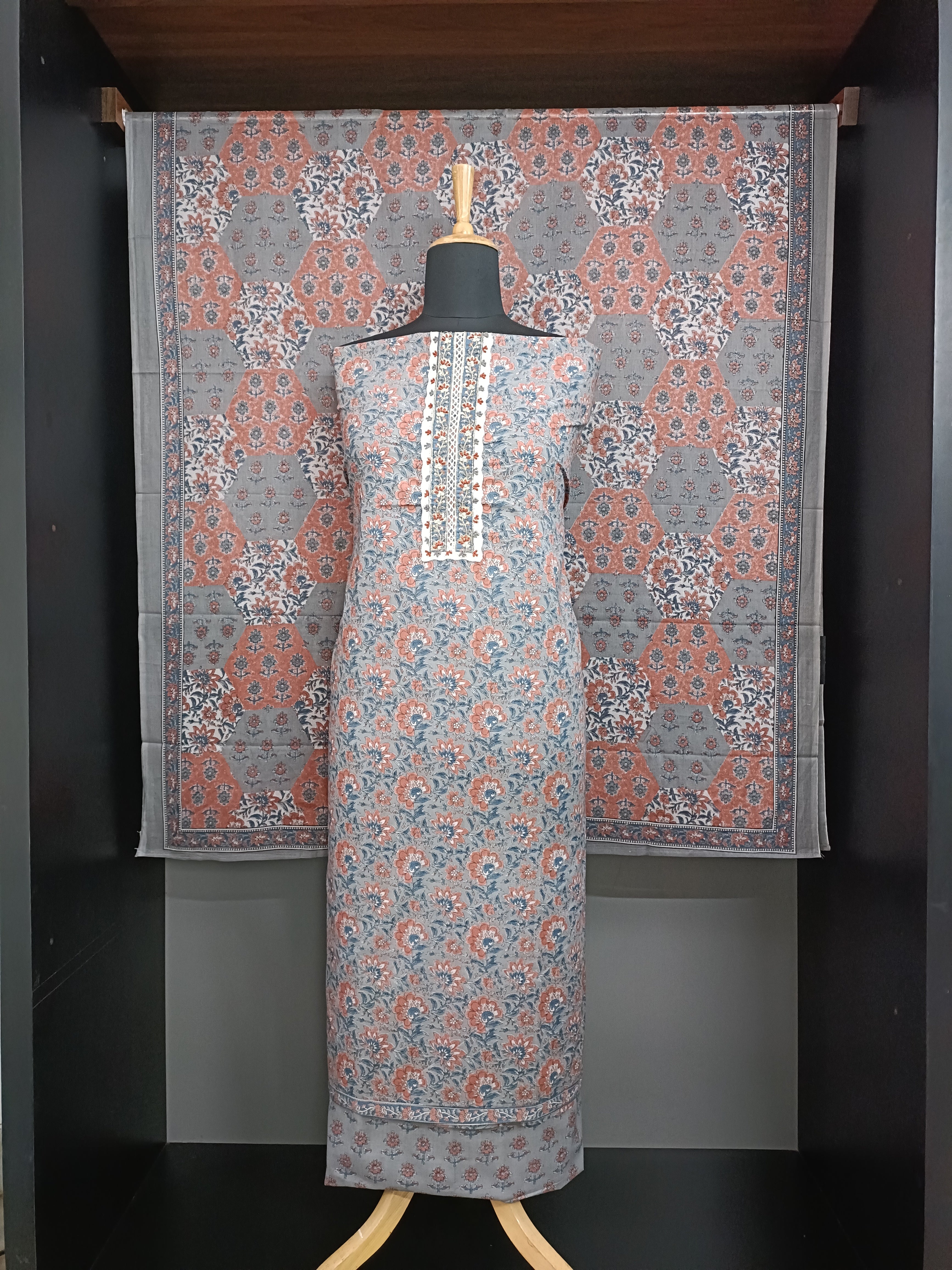 Floral Printed Pattern Soft Cotton Salwar Set | ACF111