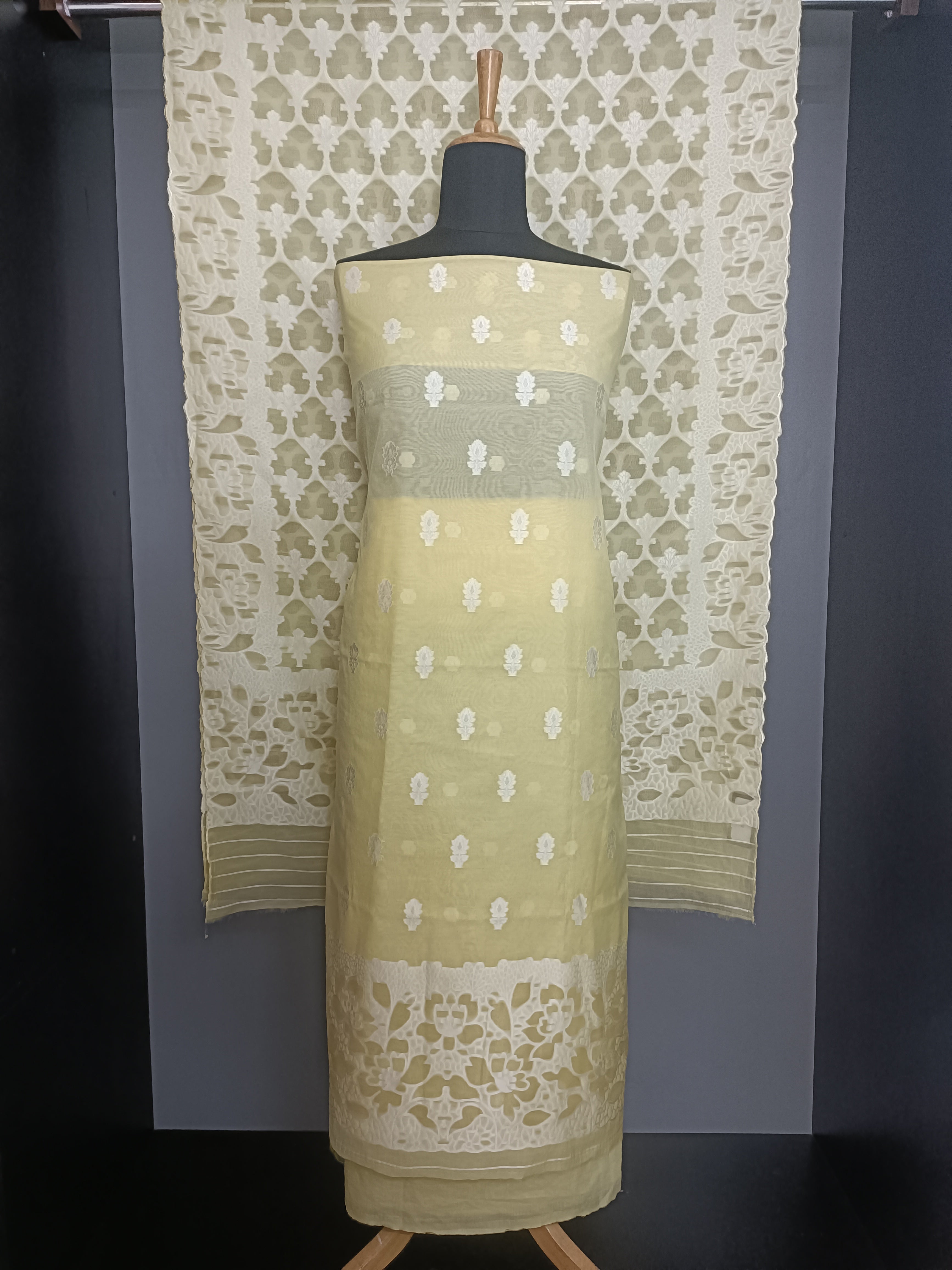 Jamdani WovenPattern Chanderi Salwar Set | EG118