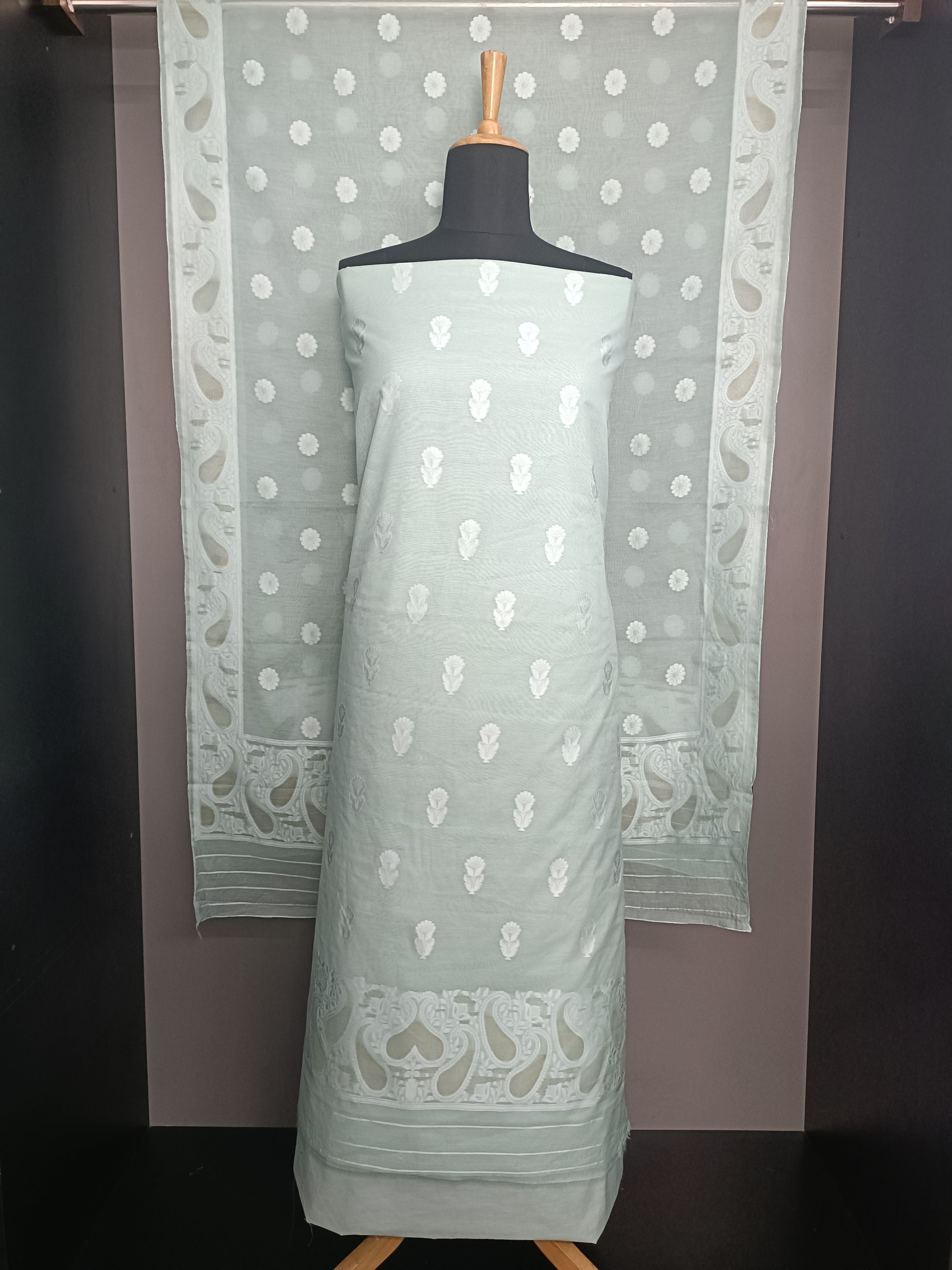 Jamdani WovenPattern Chanderi Salwar Set | EG115