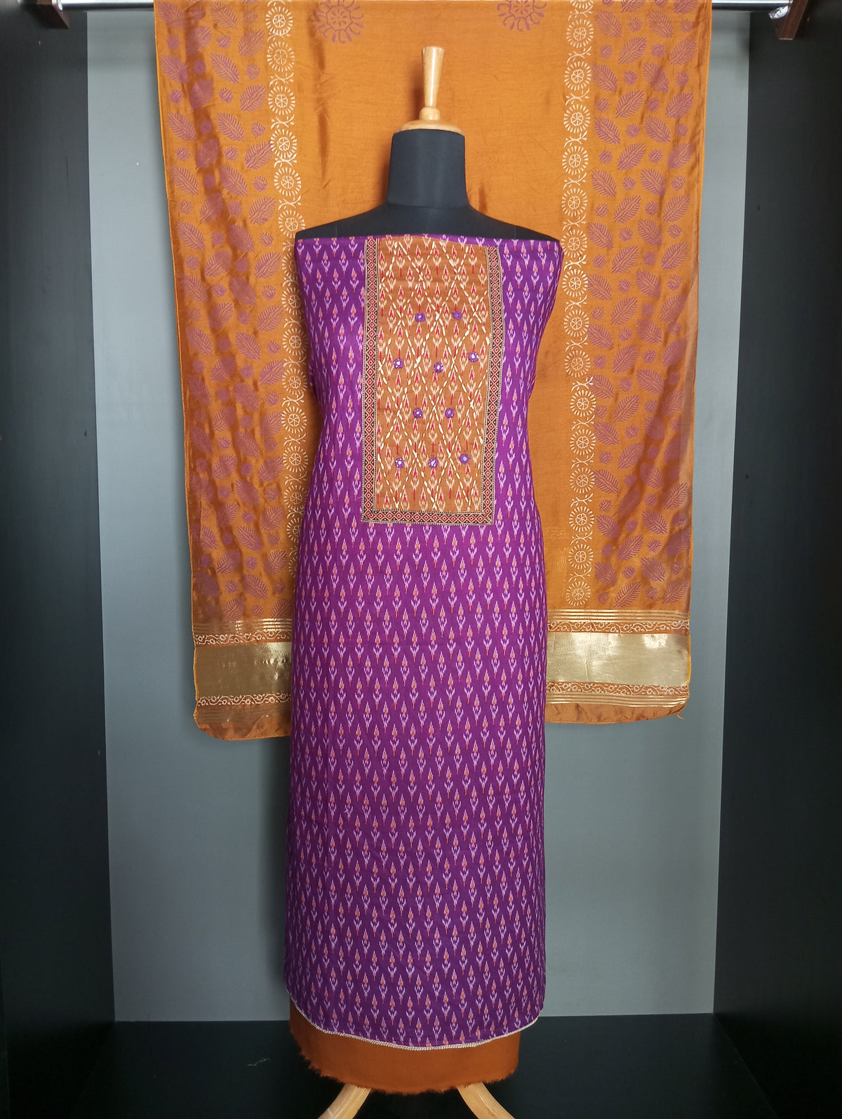 Ikat Print Pattern Cotton Salwar Set | SW2580