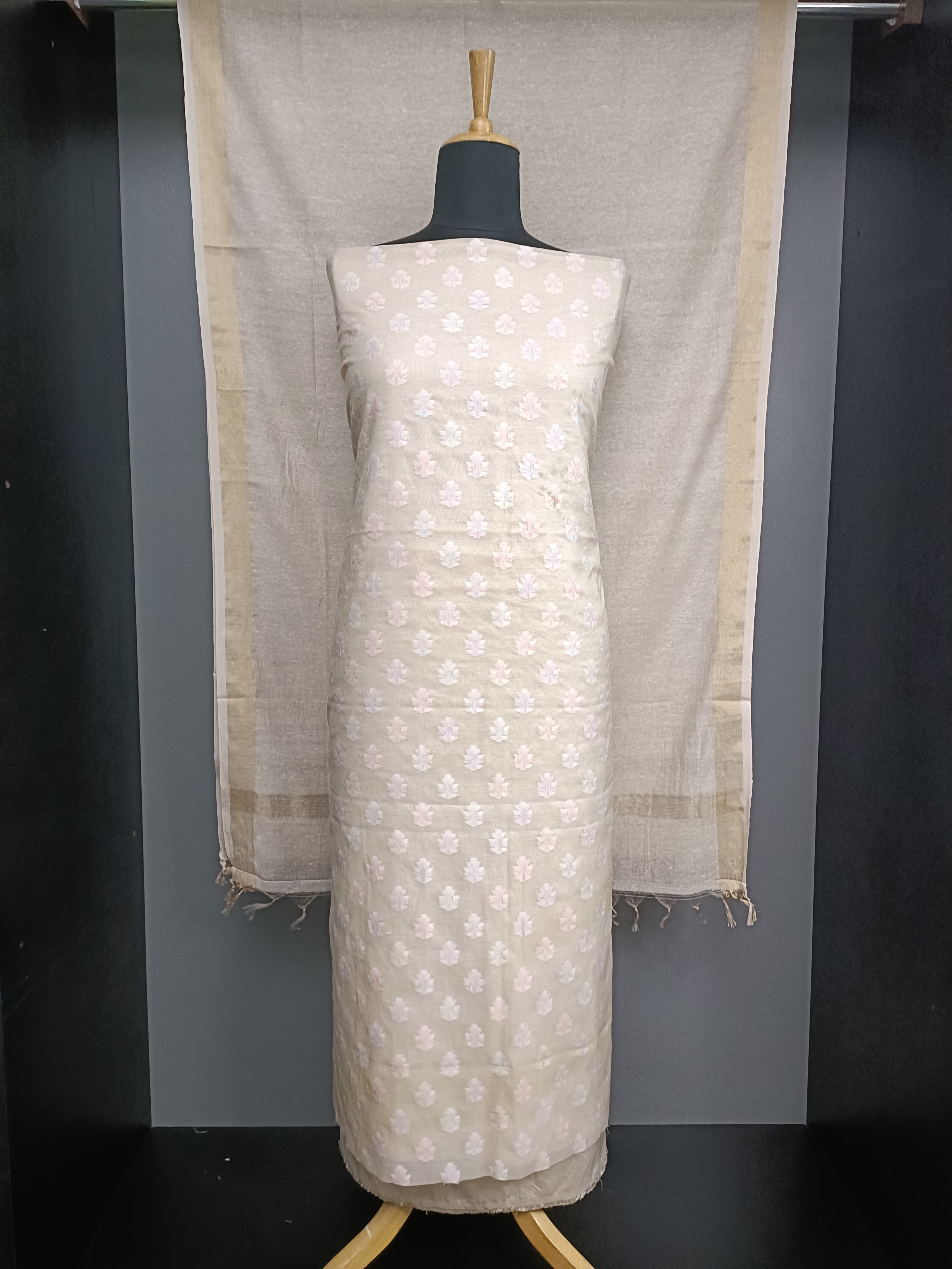 Jamdani Weaving Pattern Chnaderi Salwar Set | ACF146