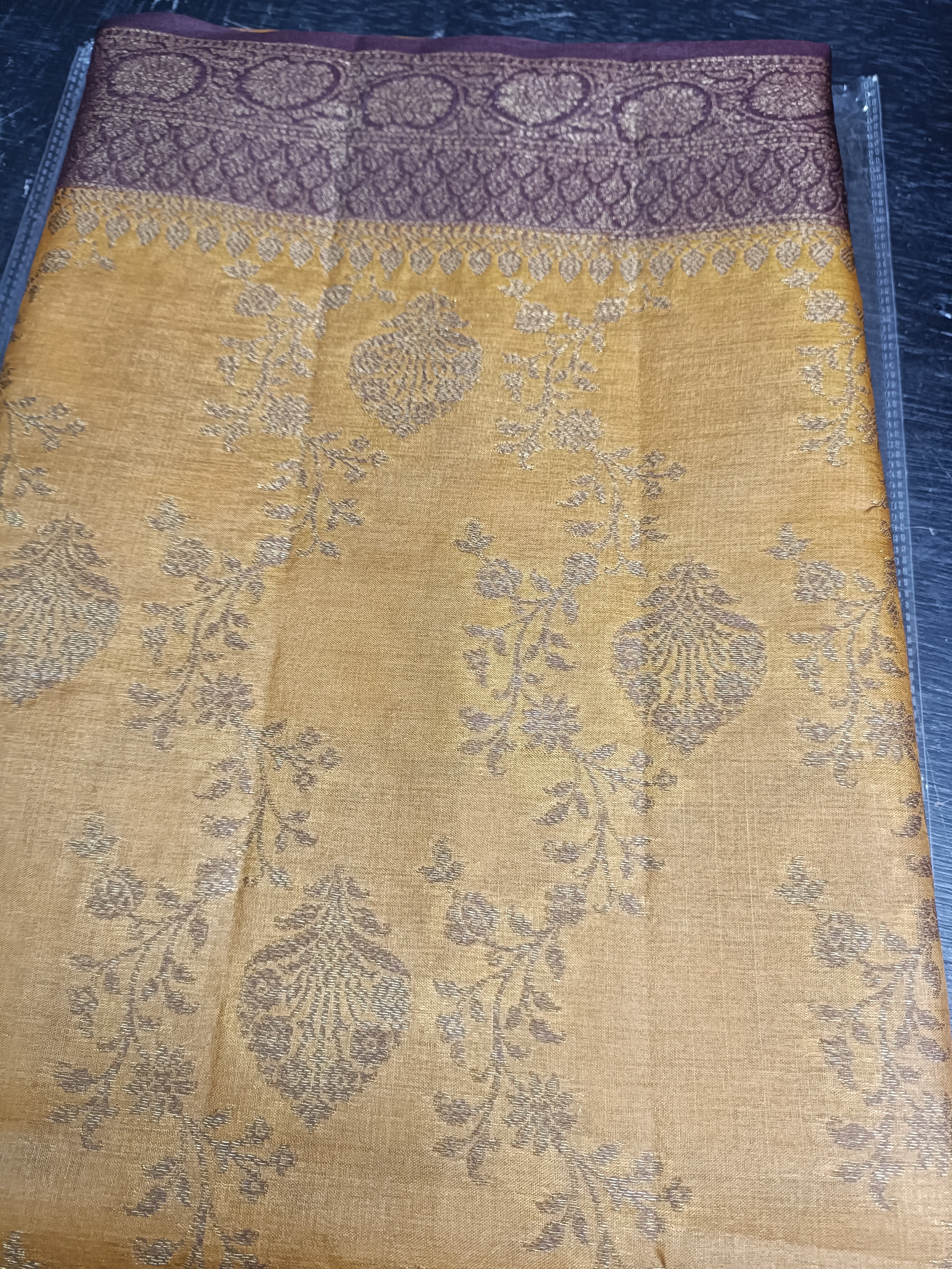 Buta Woven Pattern Banarasi Tussar Saree | GA105