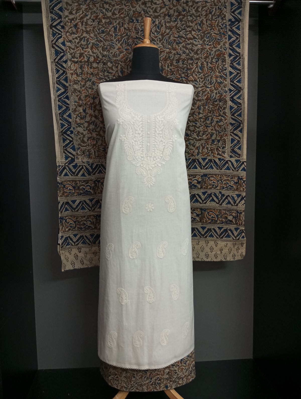 Machine Embroidered Cotton Salwar Set | SW2604