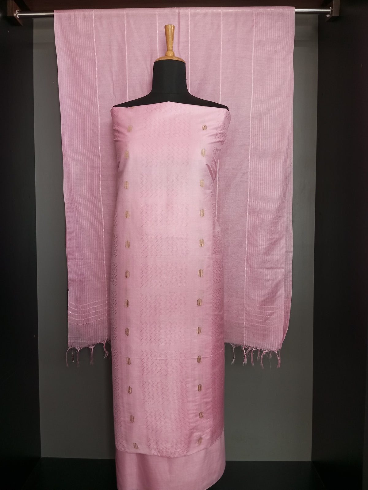 Zig Zag Pattern Staple Cotton Salwar Set  | NHH675