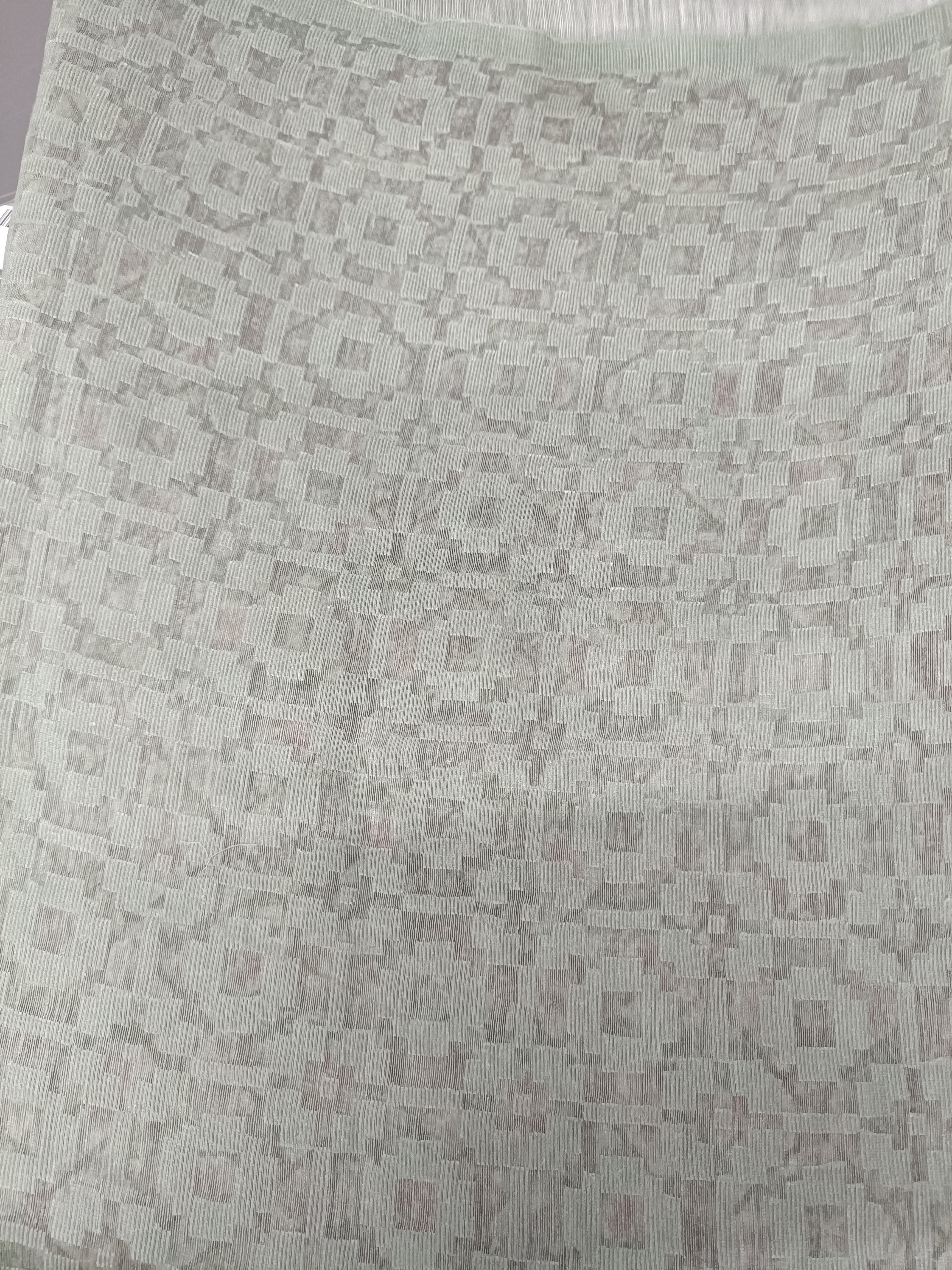 Floral Digital Print Detailed Linen Saree | SMC222