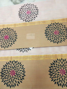 Block Printed Cotton Saree | UDF147