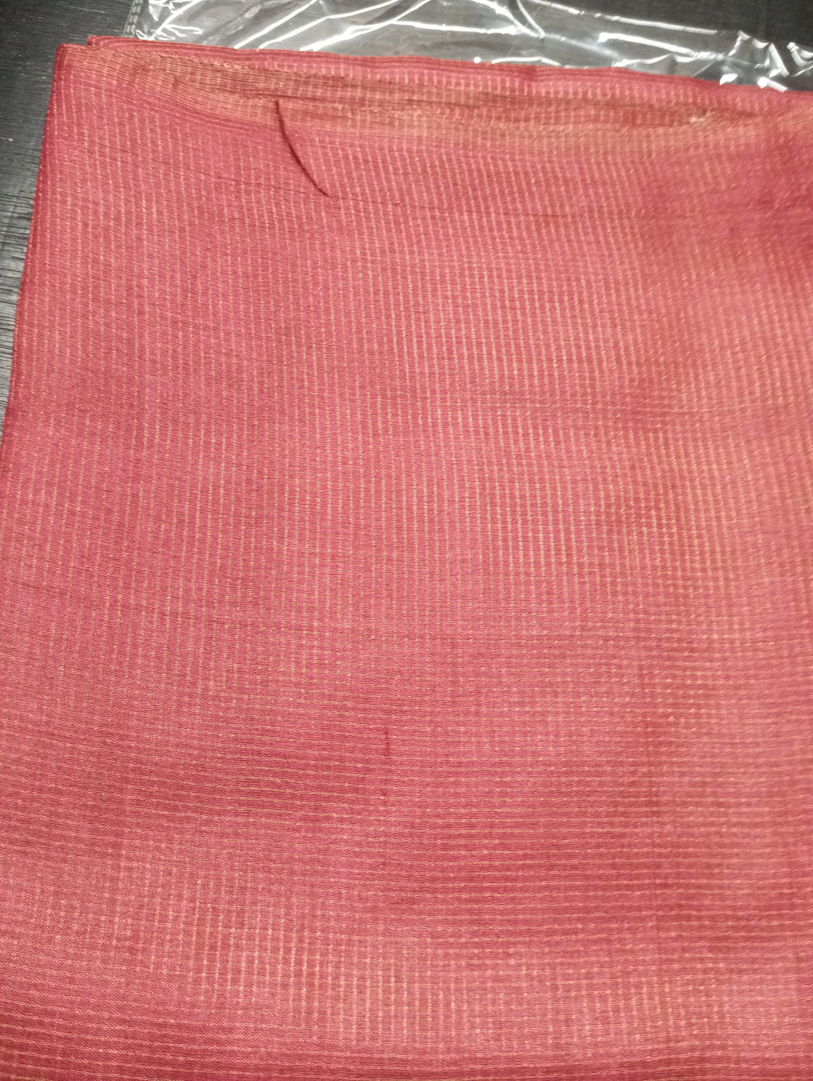 Tissue Check Pattern Tussar Saree | YNG1605