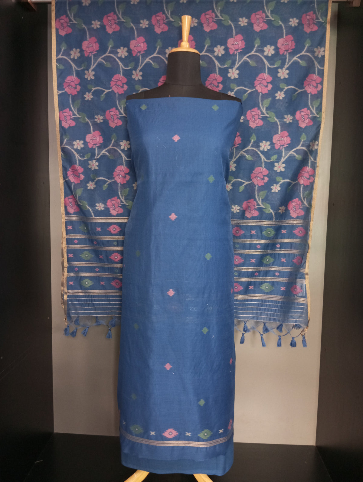Buta Patterned Chanderi Finish Salwar Set | SSN578