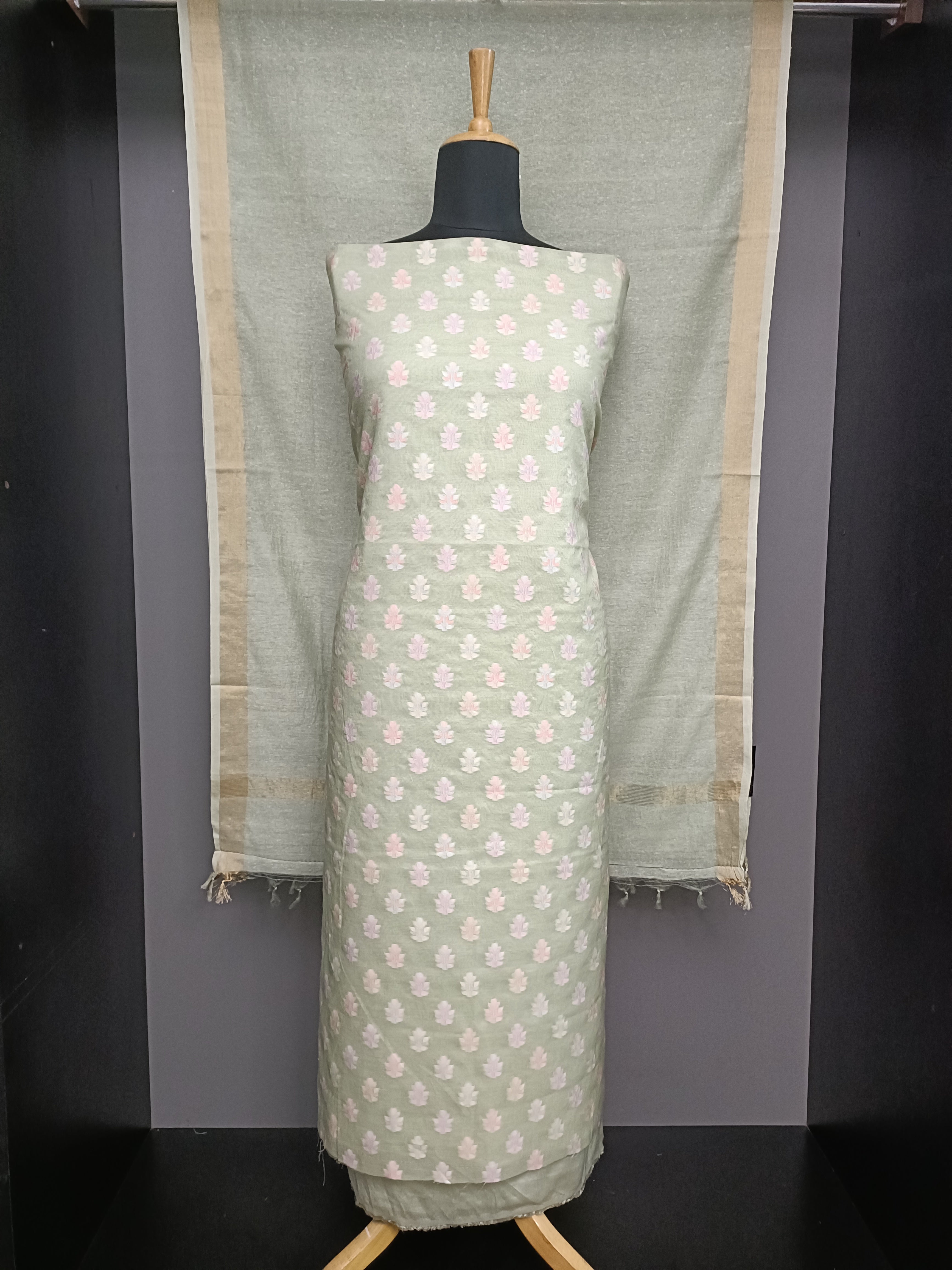 Jamdani Weaving Pattern Chnaderi Salwar Set | ACF147