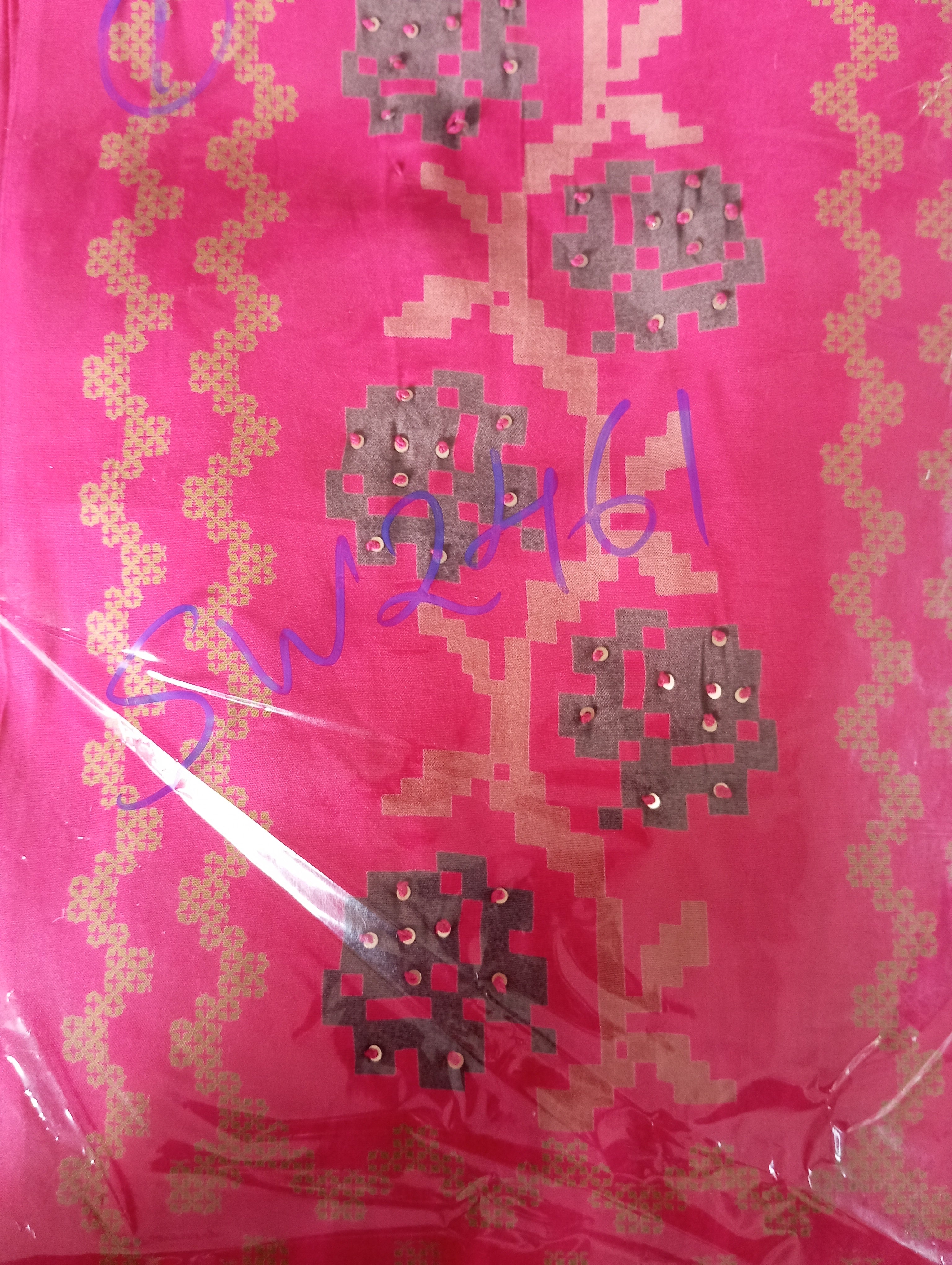 Geometric Pattern Floral Printed Cotton Blend Salwar Set | SW2461