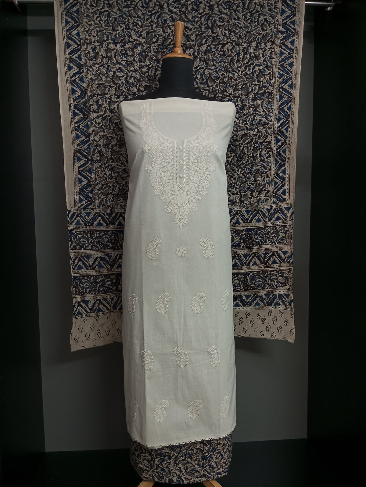 Machine Embroidered Cotton Salwar Set | SW2603