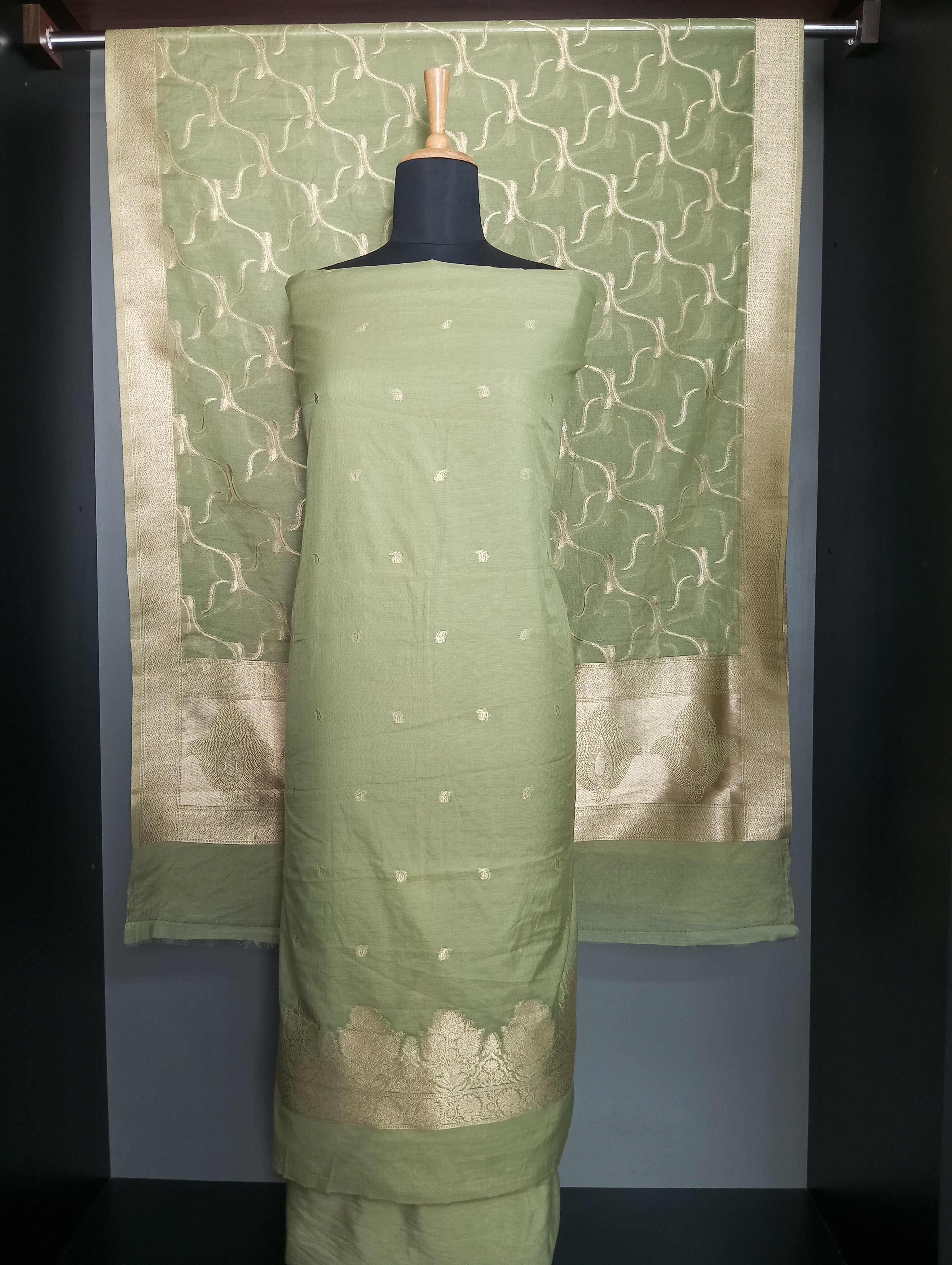 Jamdani Woven Pattern Chanderi Salwar Set | EG122