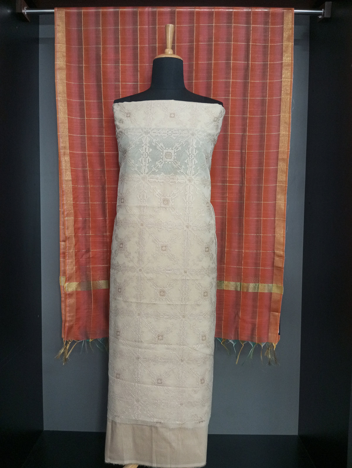Cross Stitch Embroidered Kota Salwar Set | MM679