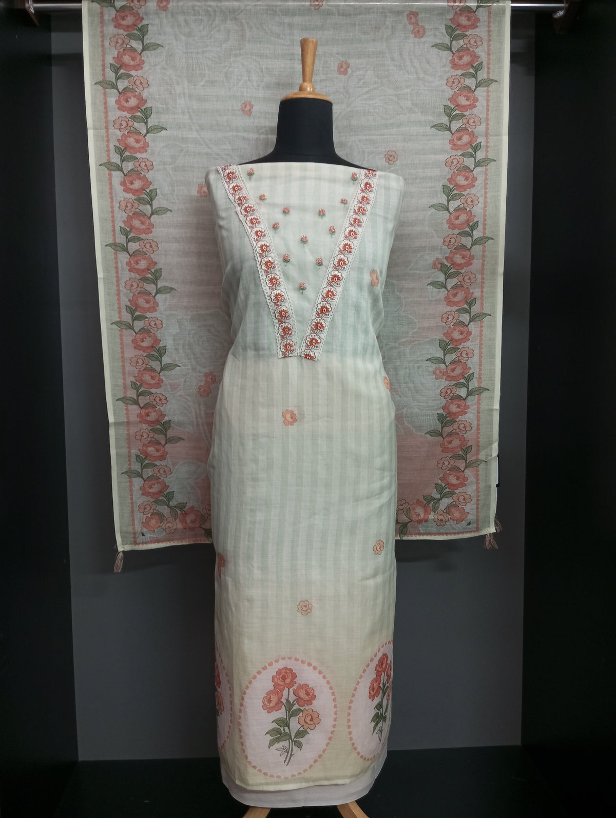 Digital Printed Linen Cotton Salwar Set | SW2551
