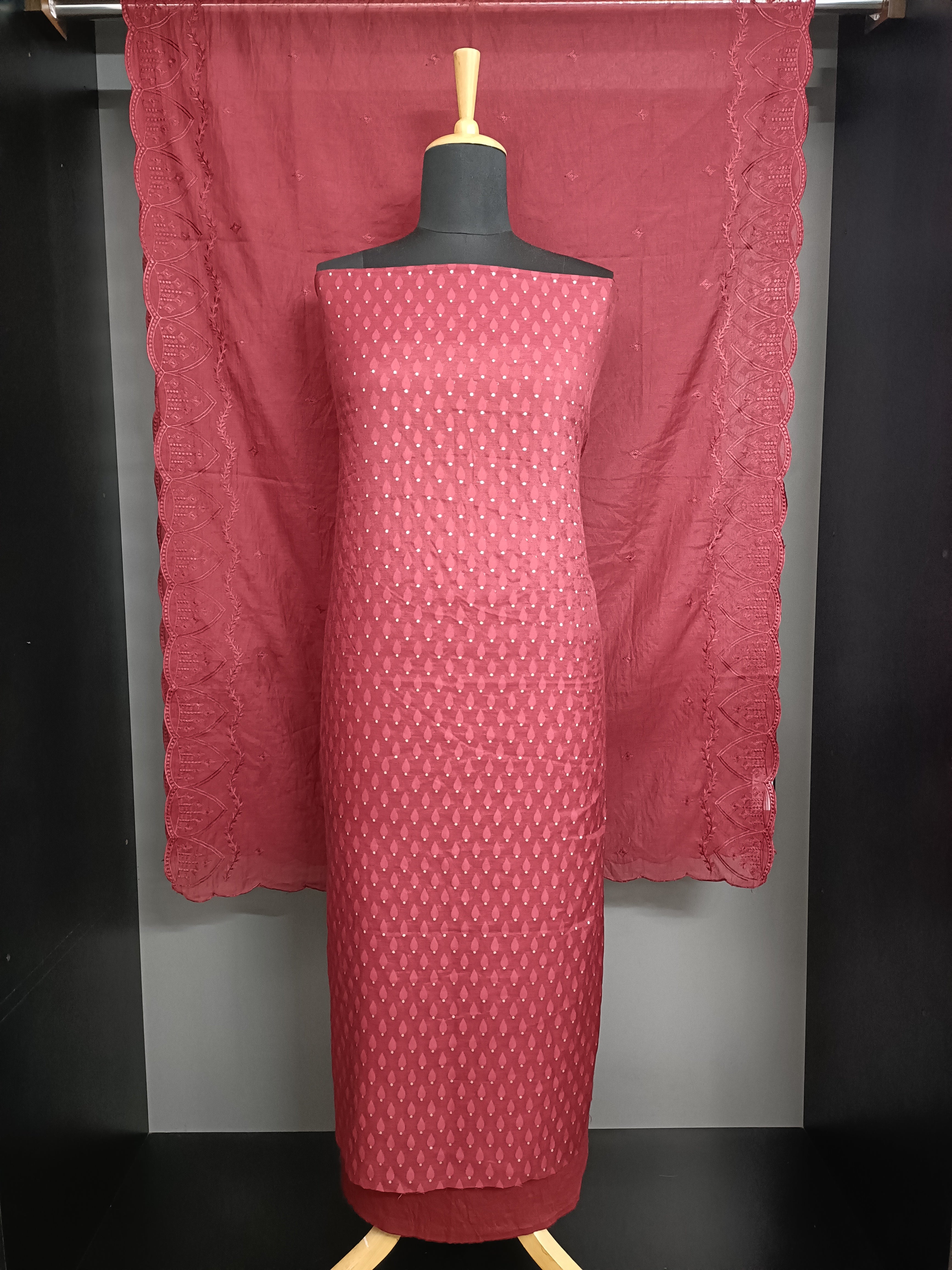 Buta Weaving Pattern Chanderi Finish Salwar Set | ACF152