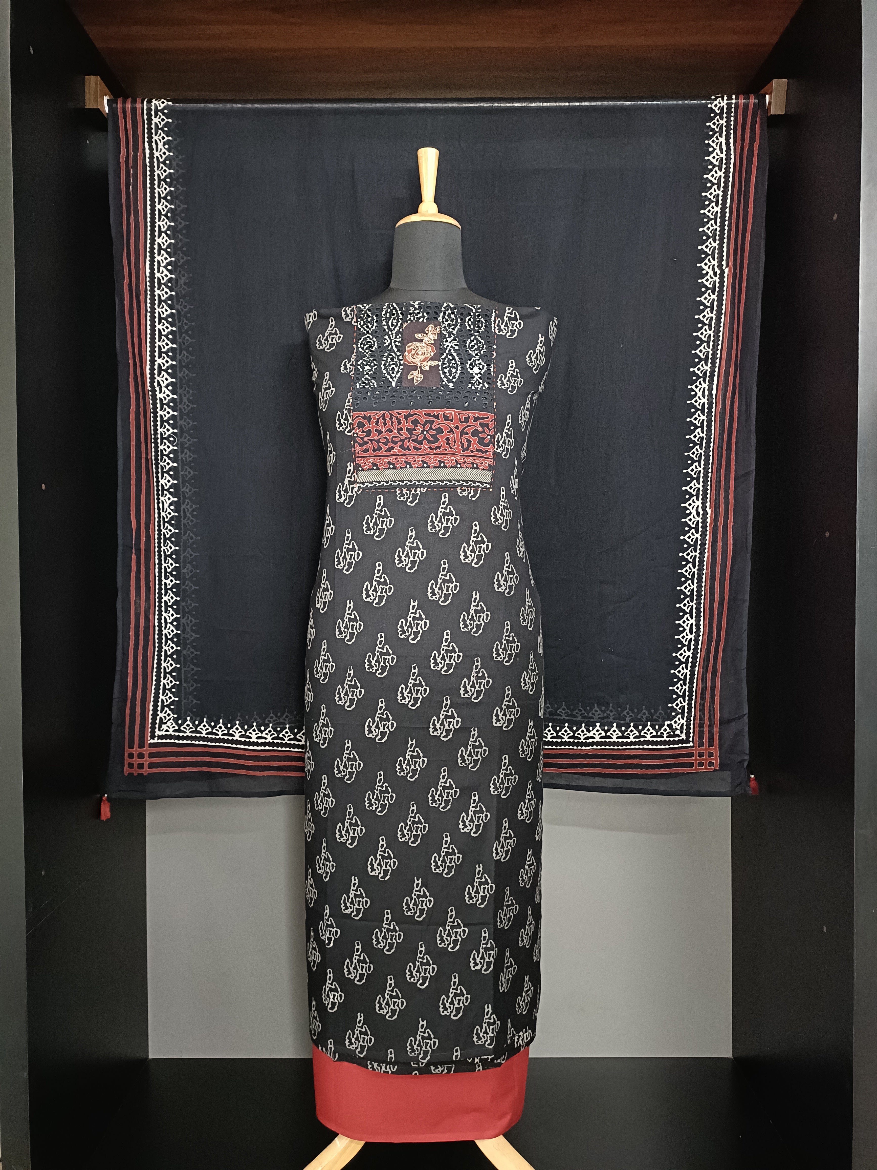 Hand Block Printed Cotton Salwar Set | MF290