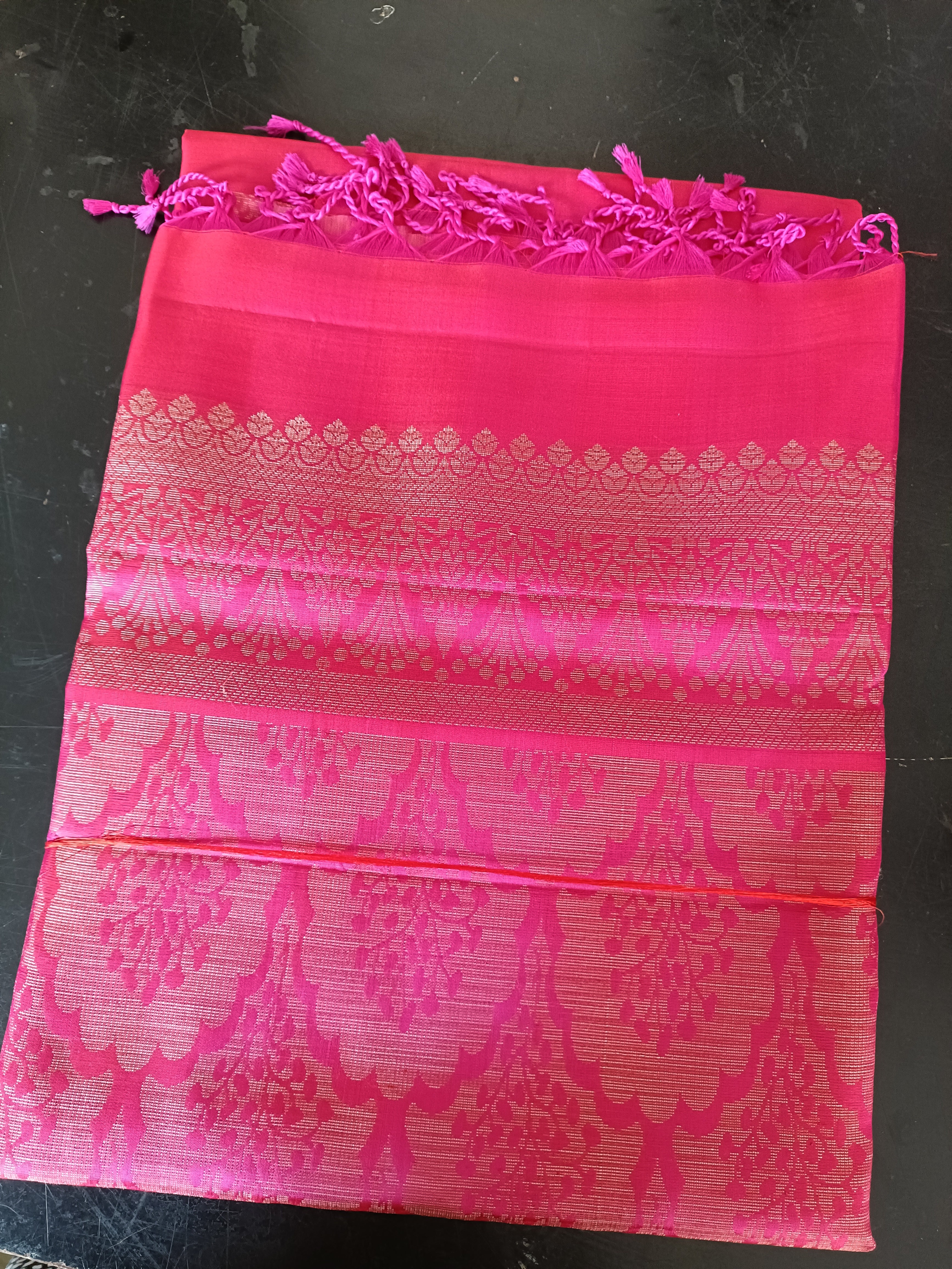 Jute Weave Pattern Soft Silk Handloom Saree | TT300