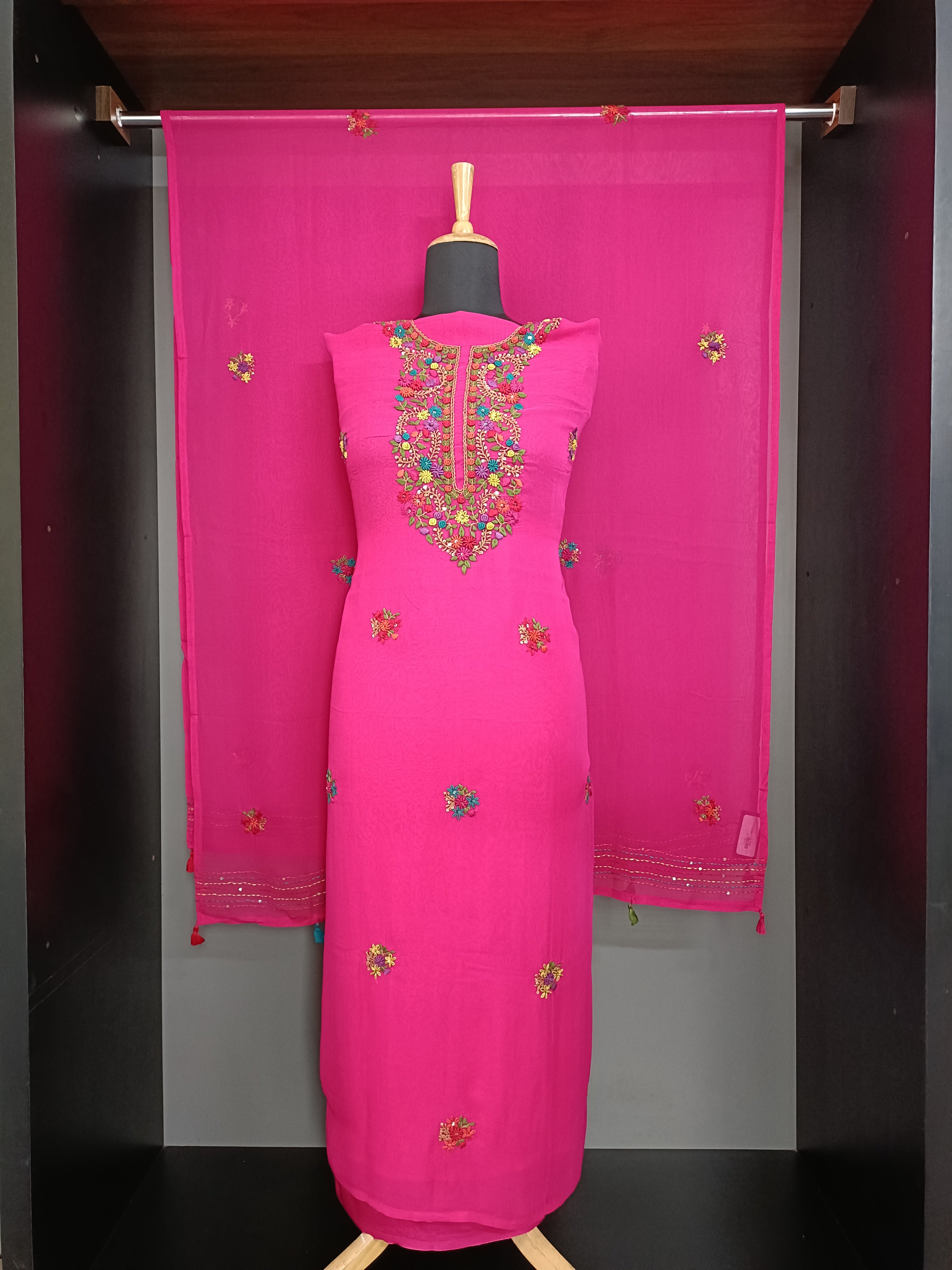 Hand Embroidered Georgette Salwar Set | JVR193