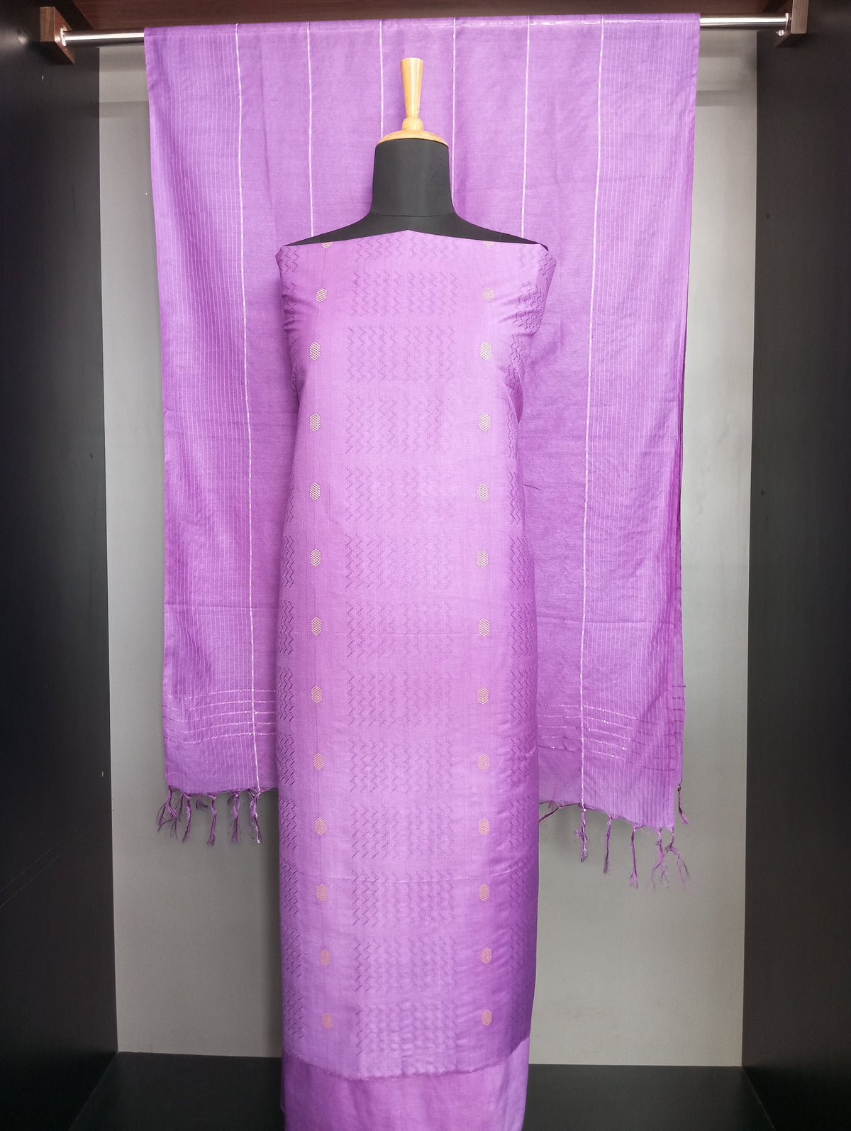Zig Zag Pattern Staple Cotton Salwar Set  | NHH674