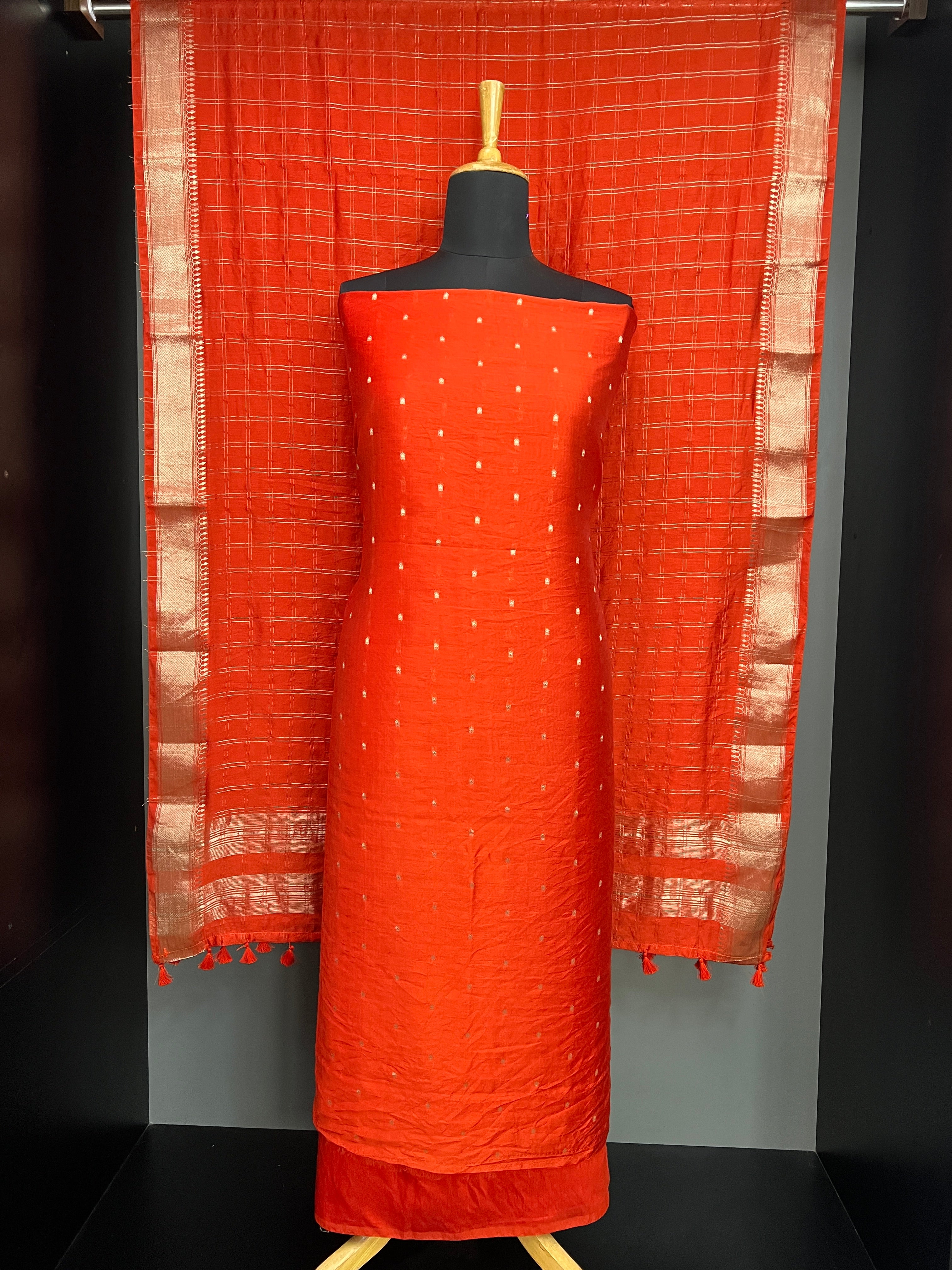 Banarasi Woven Semi Chanderi Salwar Set | YNG761