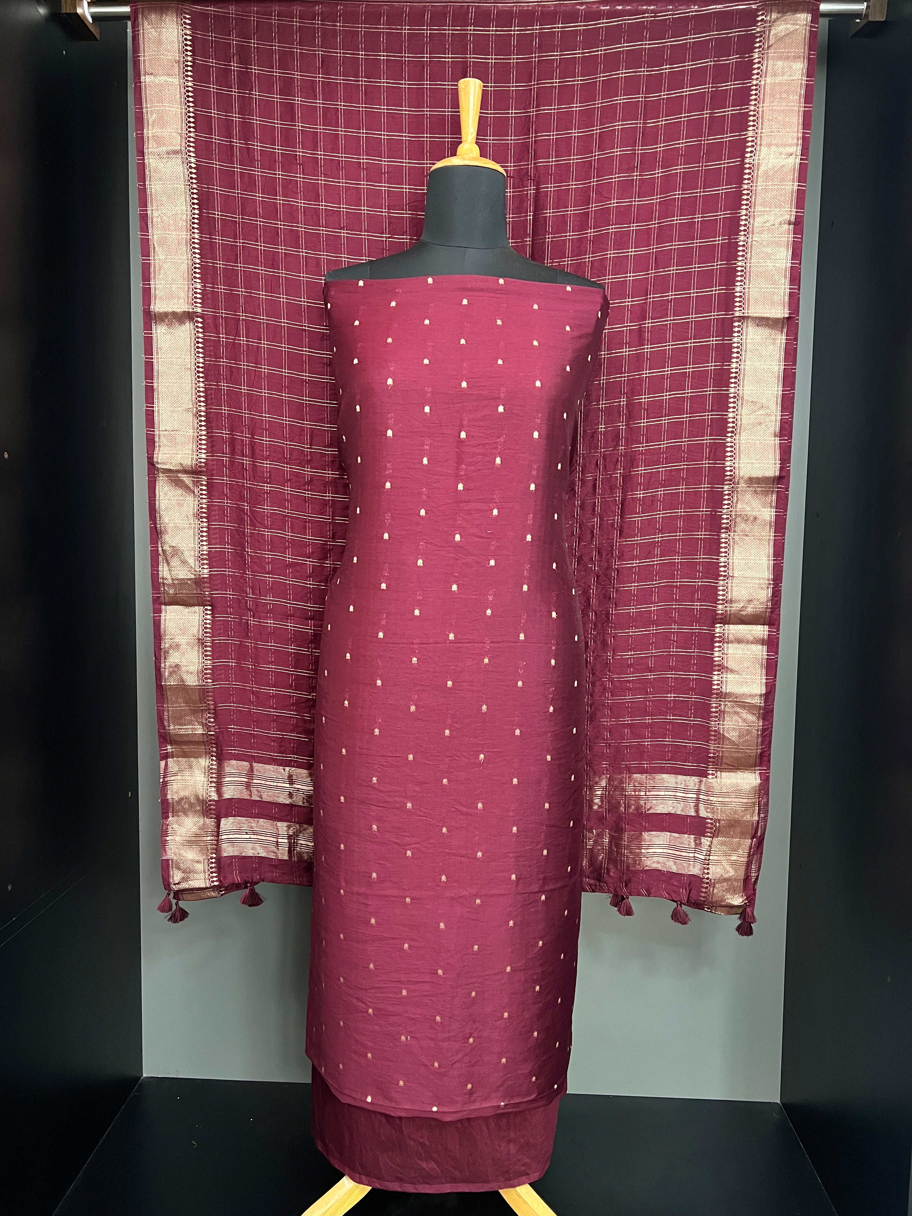 Banarasi Woven Semi Chanderi Salwar Set | YNG762