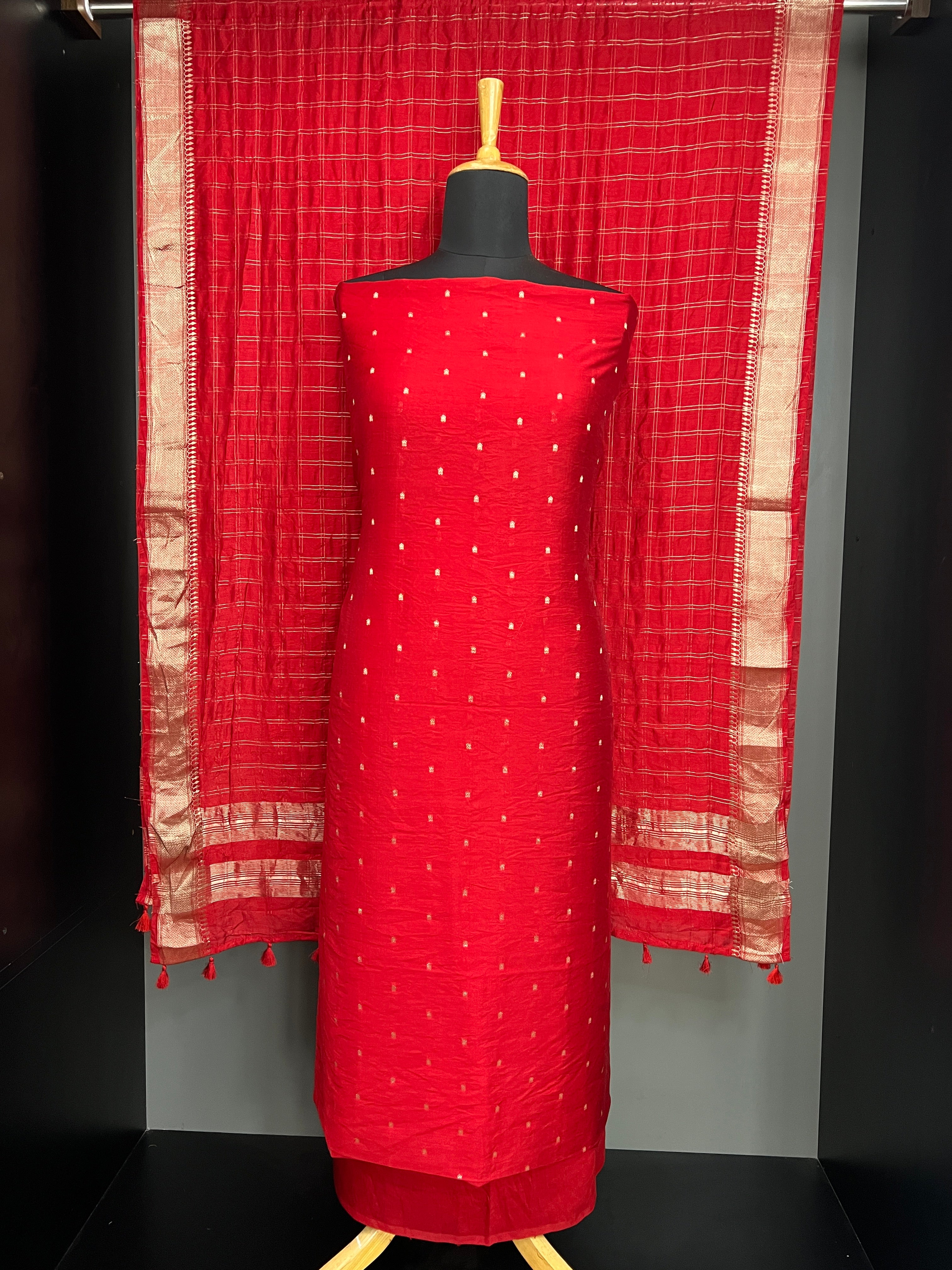 Banarasi Woven Semi Chanderi Salwar Set | YNG763