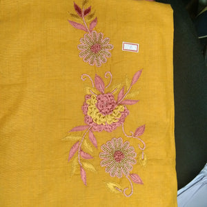 Yellow colour Semi Silk Salwar Set | ACT722