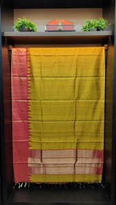 Raw silk sarees with zari weave pattern | HS605