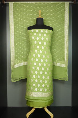 Green Banarasi Buta Georgette Salwar Set | SKF101