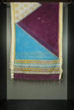 Purple and Blue Color Printed Chanderi Dupatta | AD127